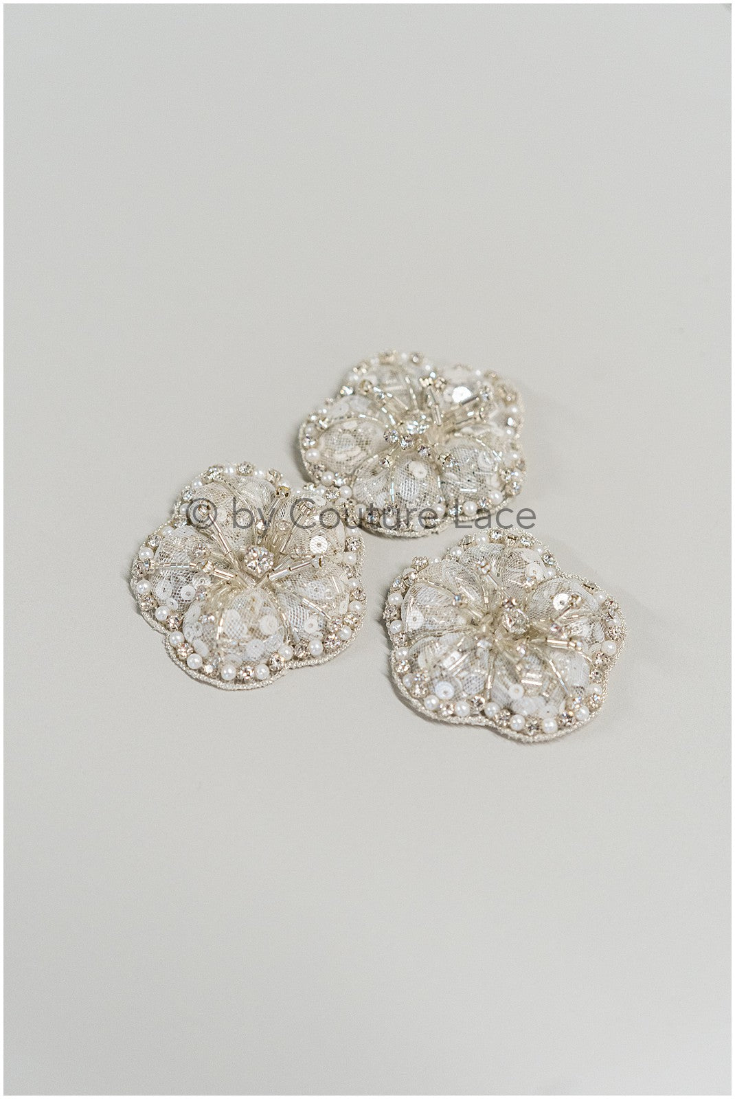 1Stk schwere Perlen 3D Kristall Blume, 3d Perlen Kleid Panels, Braut Diamant Blumen, Brautschleier 3d Blumen, funkelnde Perlen Blume// E-038K-1STK
