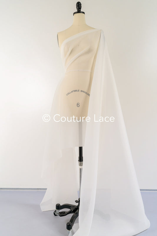 3 Meter breiter Braut-Organza Stoff – Ideal für voluminöse Brautkleider, Röcke & Dekoration // R-058