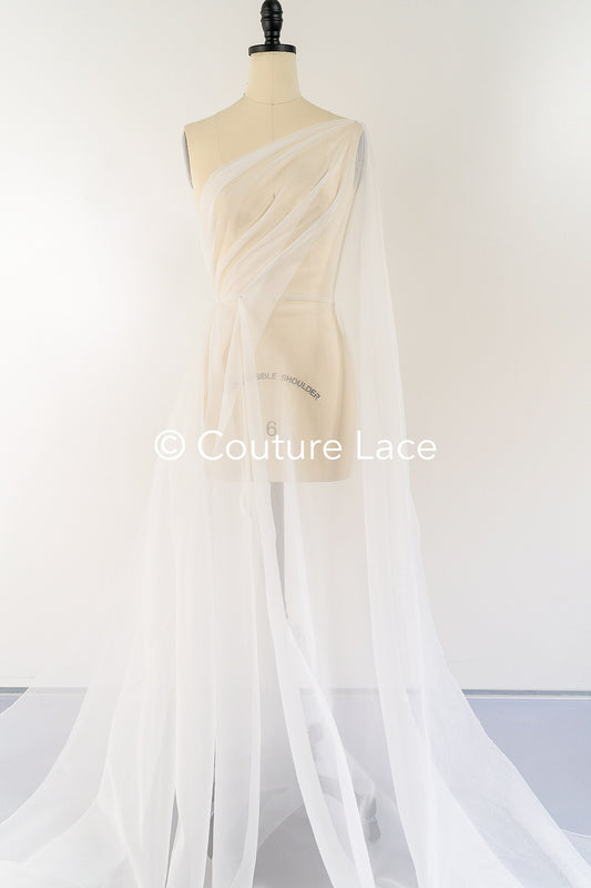 Seiden-glänzender Organza Stoff – Ideal für voluminöse Brautkleider, Röcke & Dekoration// R-135