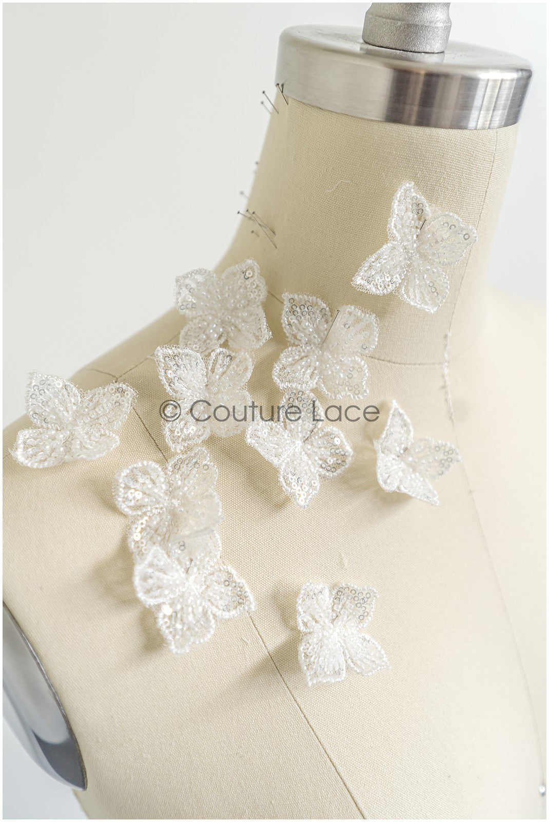 10pcs. Lace flowers for sewing/ 3D flower lace applique/ wedding dress lace applique/ bridal lace// A22-254