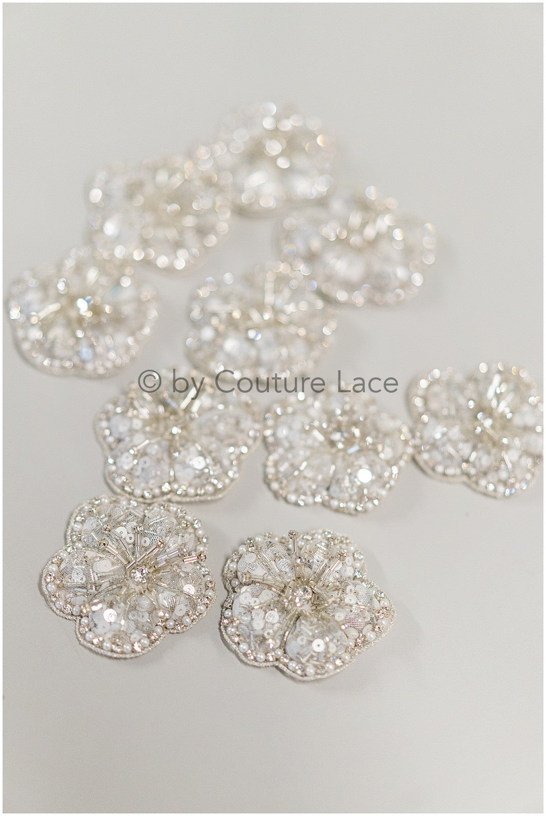 1Stk schwere Perlen 3D Kristall Blume, 3d Perlen Kleid Panels, Braut Diamant Blumen, Brautschleier 3d Blumen, funkelnde Perlen Blume// E-038G-1STK