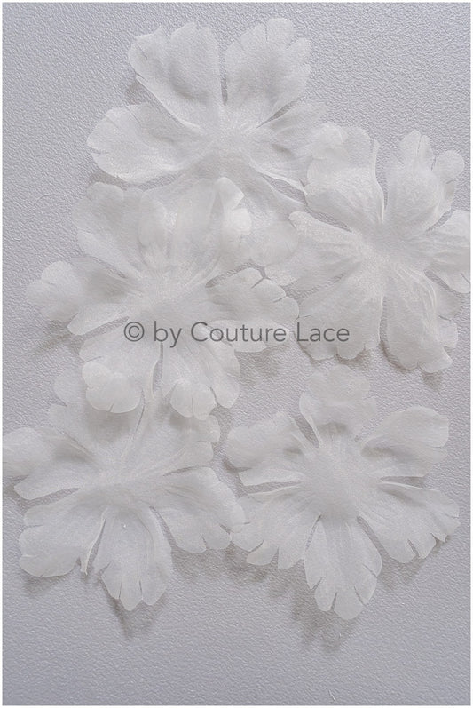 20g. Fleurs de dentelle 3D/ Coudre sur des fleurs 3D/ Applique de dentelle de fleurs 3D/ Applique de dentelle de robe de mariée// A24-445