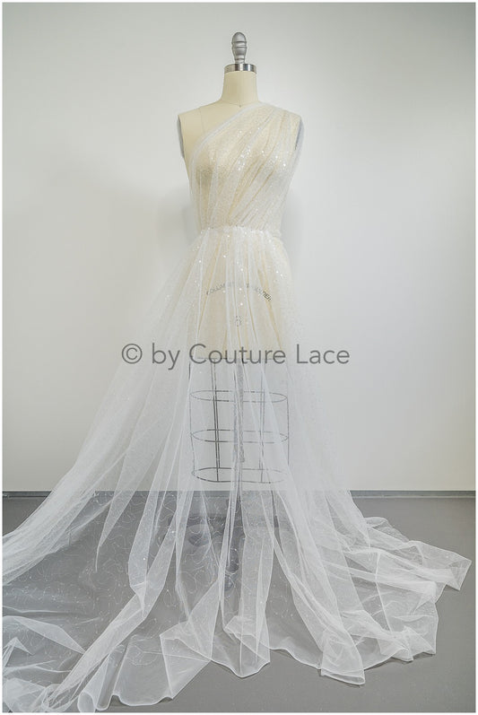 Pailletten bestickter Spitzenstoff/ farbverlauf Pailletten Spitzenstoff/ Braut Spitzenstoff mit Pailletten// L20-344T