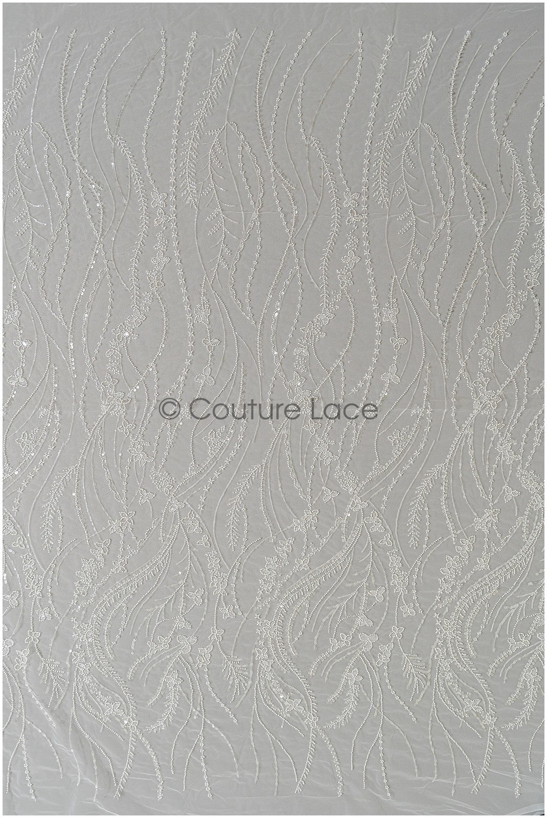 Perlen-Spitzenstoff/ Couture-Spitzenstoff/ Braut-Spitzenstoff/ Perlen-Spitze// L22-218B