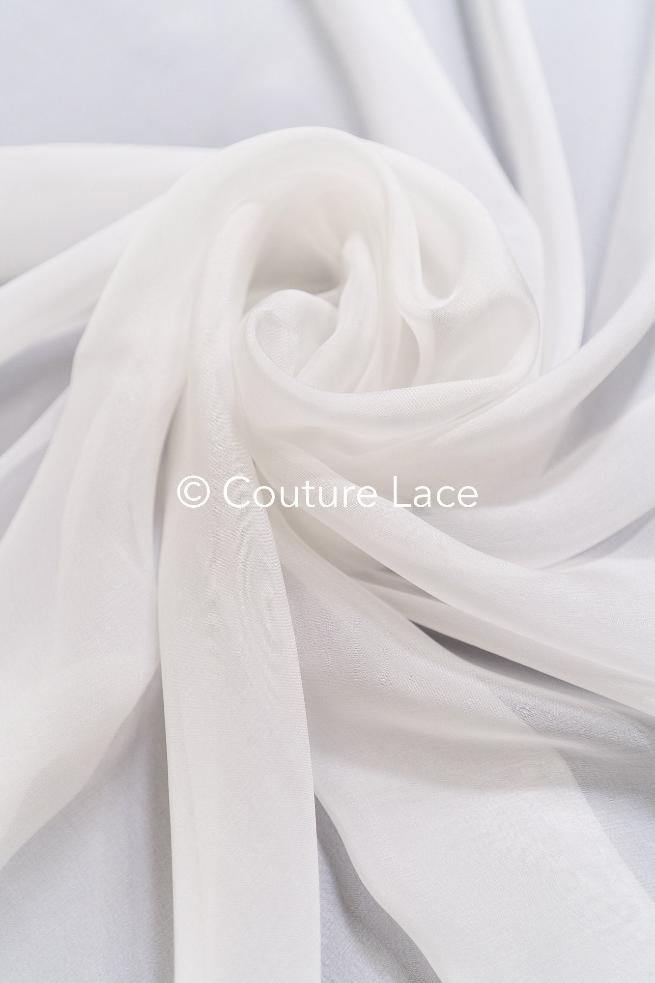 Silk Chiffon 6MM – Elegant, transparent fabric for wedding dresses made of real silk // R-132
