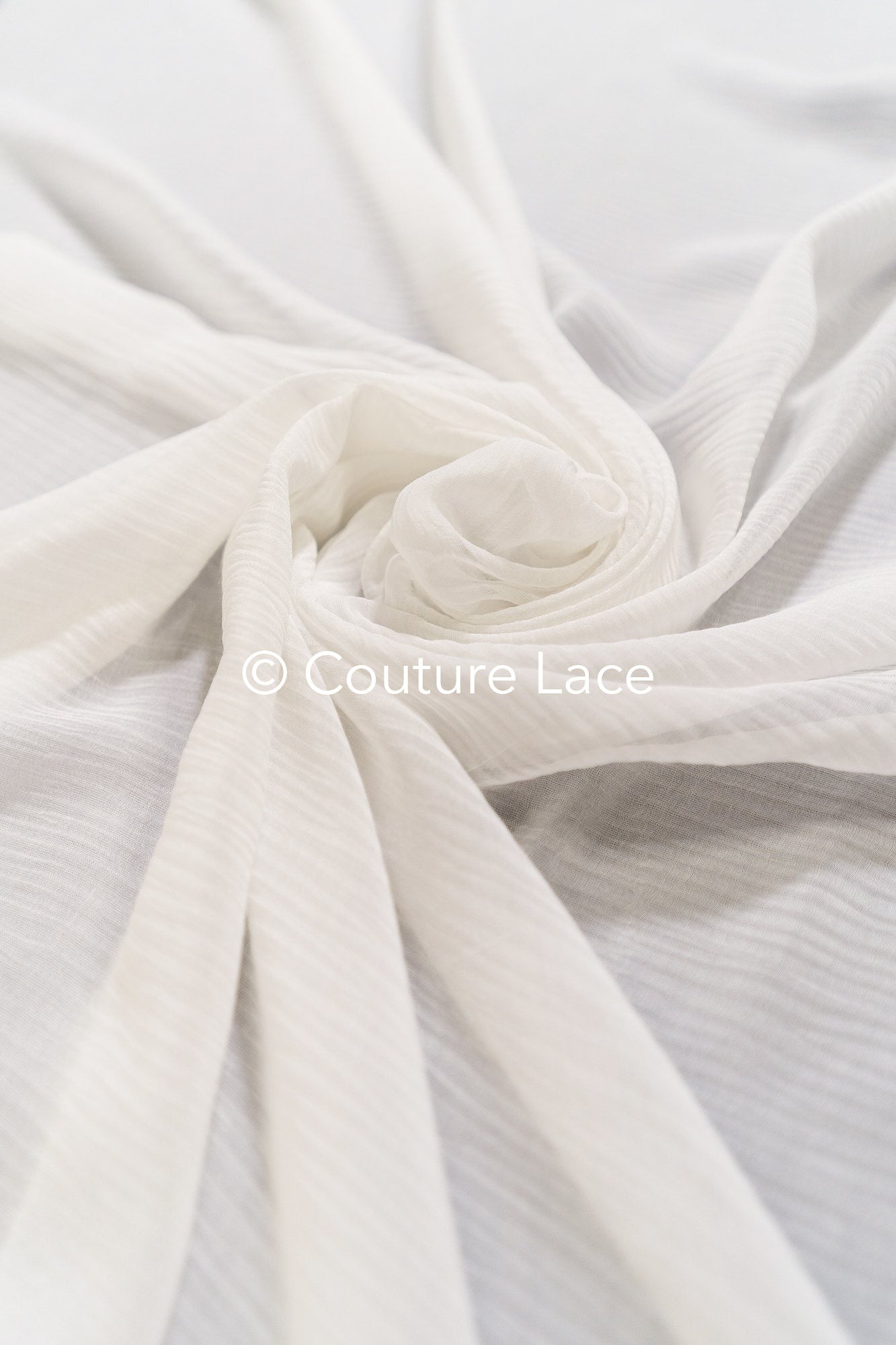 50% silk/ 50% viscose - crinkle chiffon/ crash chiffon for wedding dresses, silk scarves & nightwear // R-133