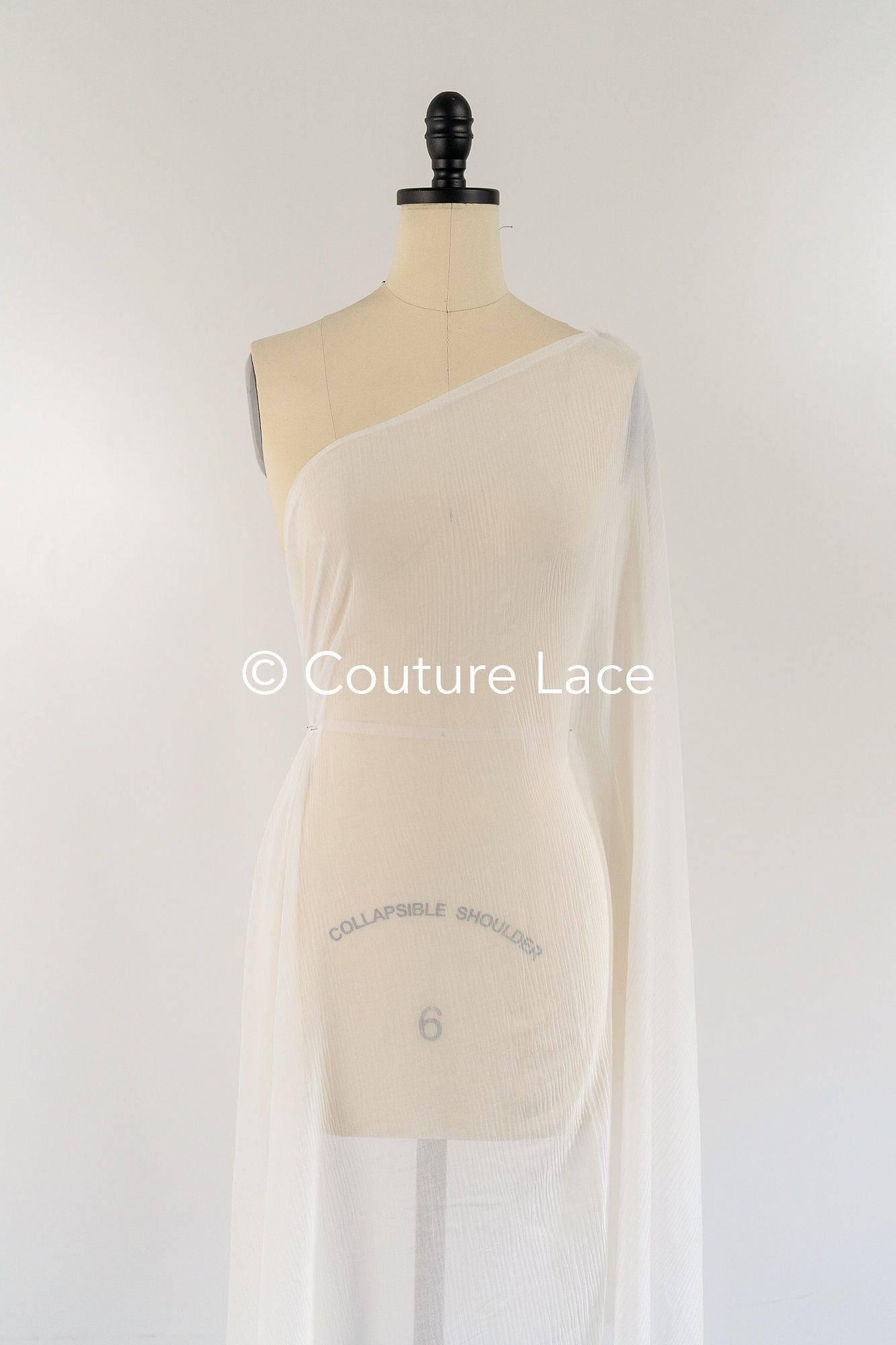 50% silk/ 50% viscose - crinkle chiffon/ crash chiffon for wedding dresses, silk scarves & nightwear // R-133