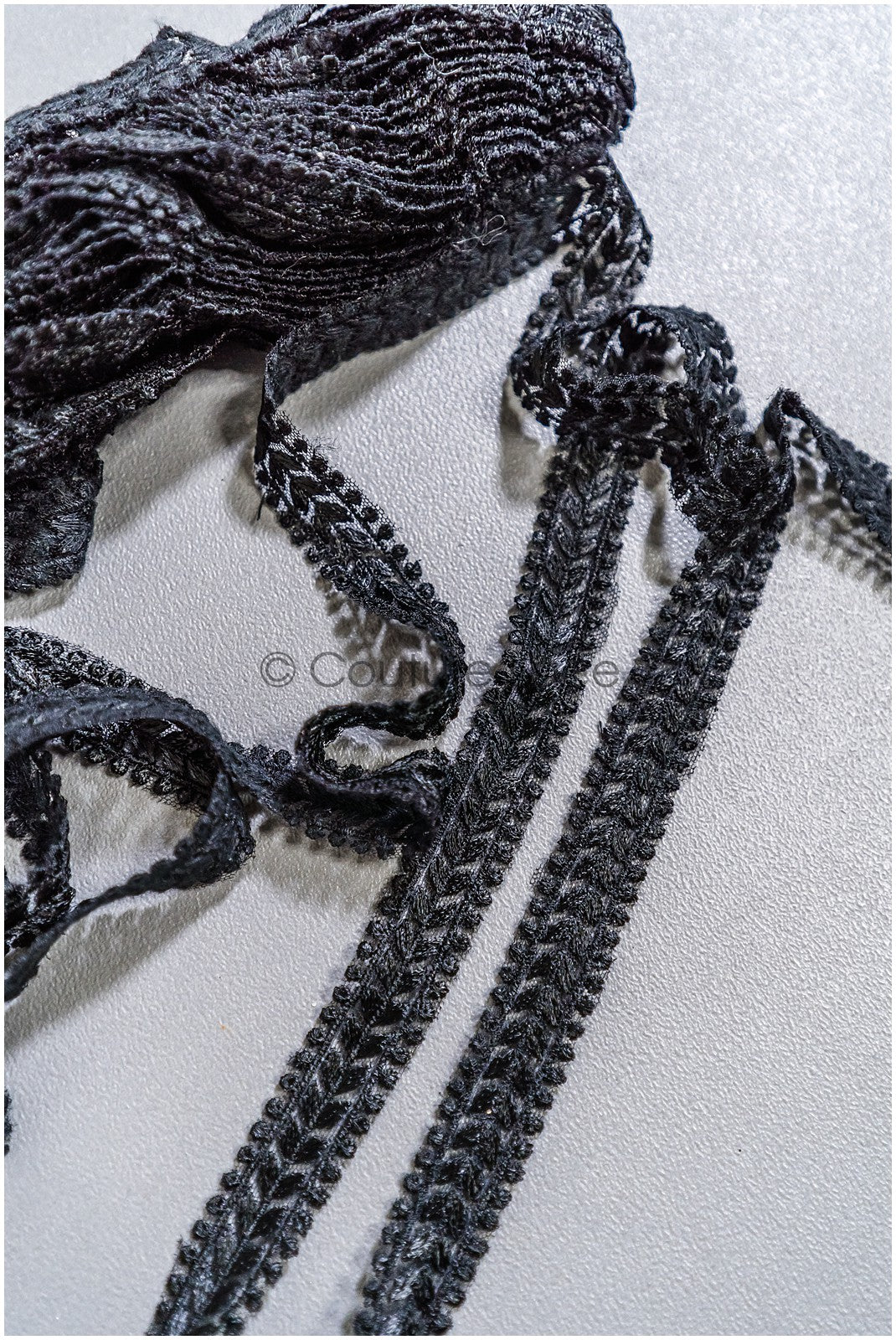 Brautspitze Borte Schwarz/ Spitzenborte/ Brautgürtel Borte/ Spitzenborte für Brautkleid// T24-154