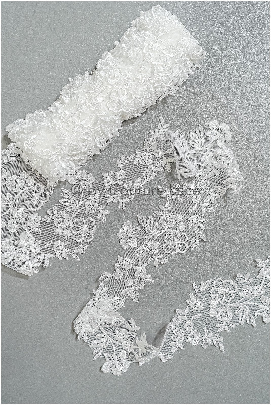 Brautspitze Borte Weiß/ Spitzenborte off-white / Braut Borte/ Spitzenborte für Brautkleid// T24-225