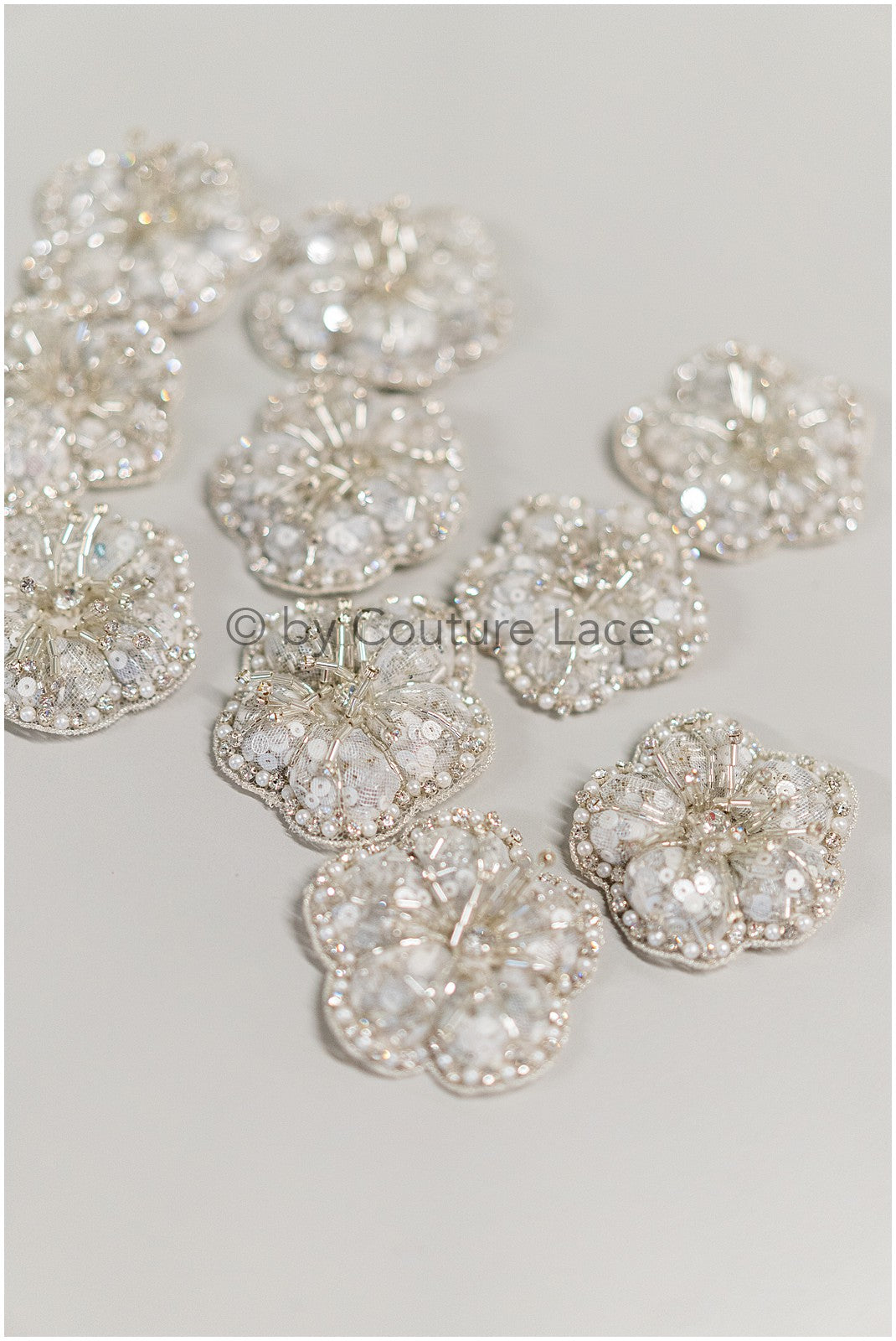 1Stk schwere Perlen 3D Kristall Blume, 3d Perlen Kleid Panels, Braut Diamant Blumen, Brautschleier 3d Blumen, funkelnde Perlen Blume// E-038G-1STK