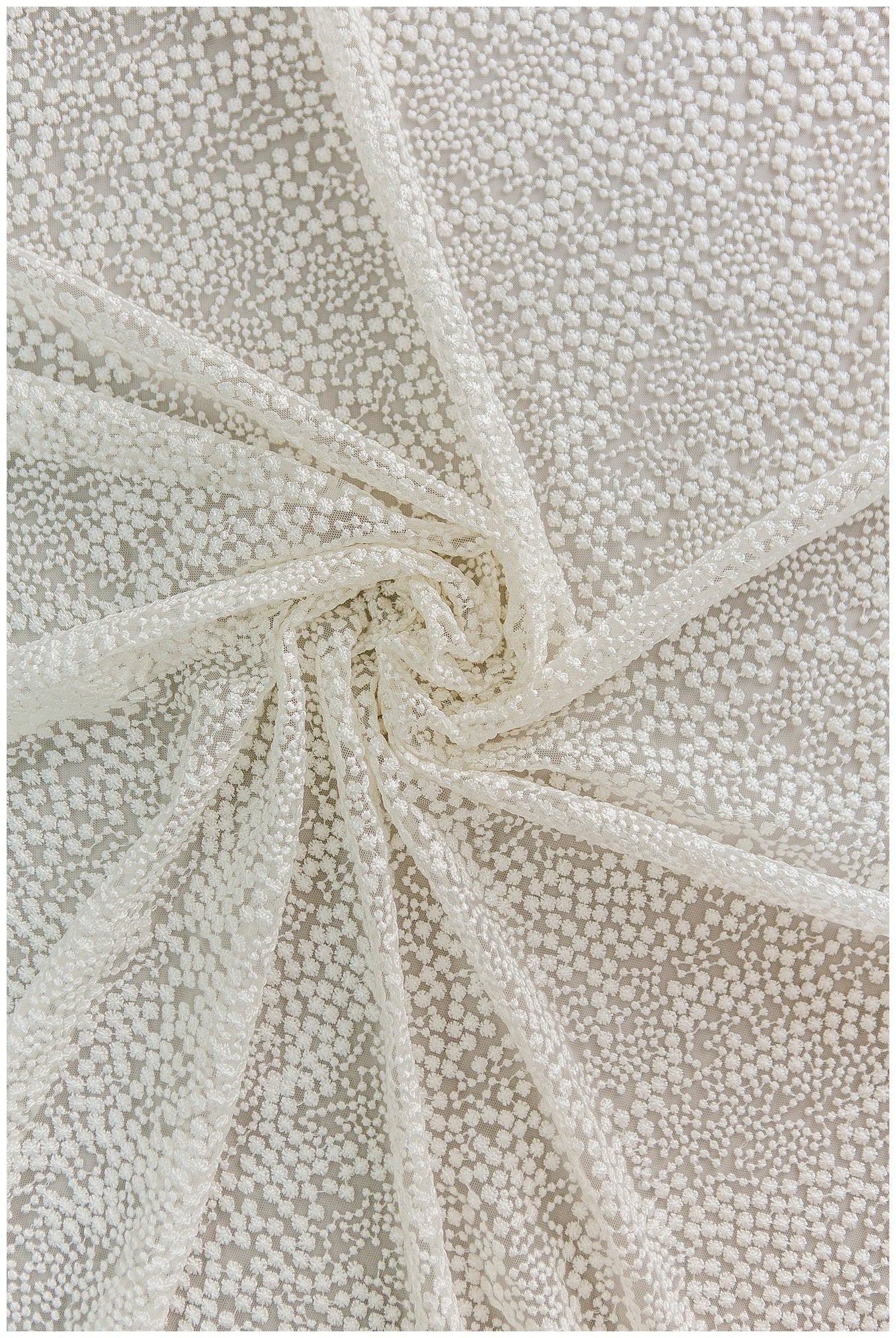 Dot-Lace/ Brautspitzenmaterial/ Offwhite-Brautspitze/ Dot-Design-Hochzeitsspitze/ Couture-Spitze // L18-195