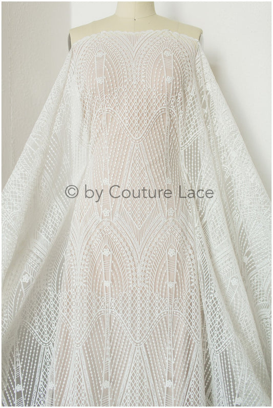 Französische florale Spitze/ Raschelspitze für die Braut/ französische Schleierspitze/ Chanitilly-Spitze für die Braut/ Boho-Spitzenstoff für die Braut // L19-247