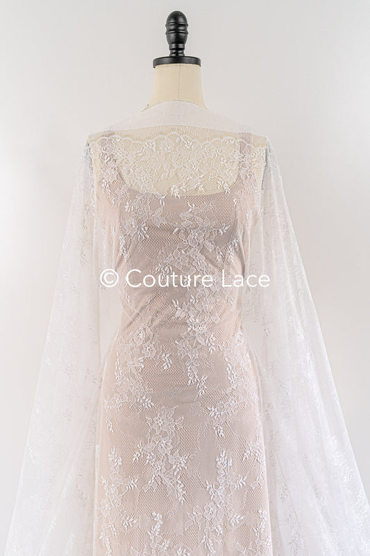 3 Meter Französische Blumen Spitze/ Französische Chantilly Brautspitze // L25-851