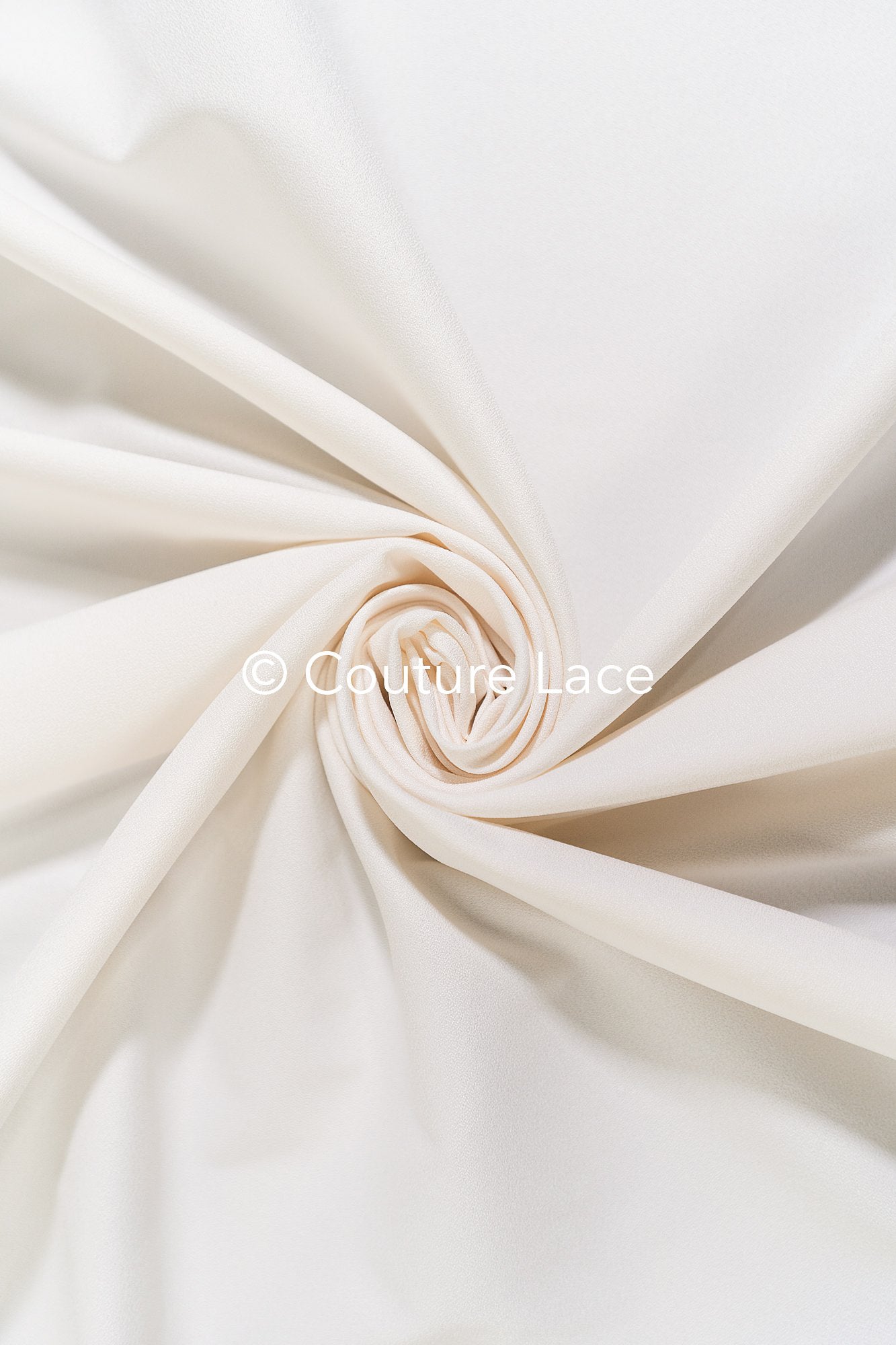 Stretch crepe fabric for wedding dresses – High-quality elastic fabric for creative wedding designs | Ideal for bridal wear and dresses // R-195