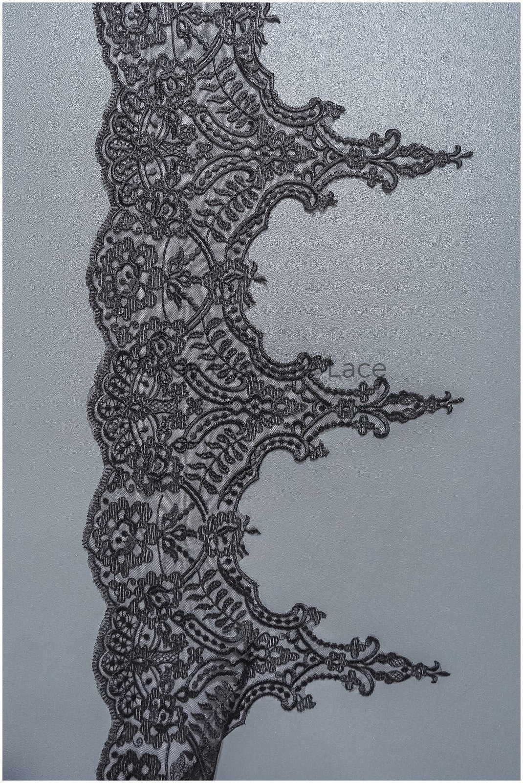 Brautspitze Borte Schwarz/ Spitzenborte schwarz/ Braut Borte/ Spitzenborte für Abendkleid// T24-222