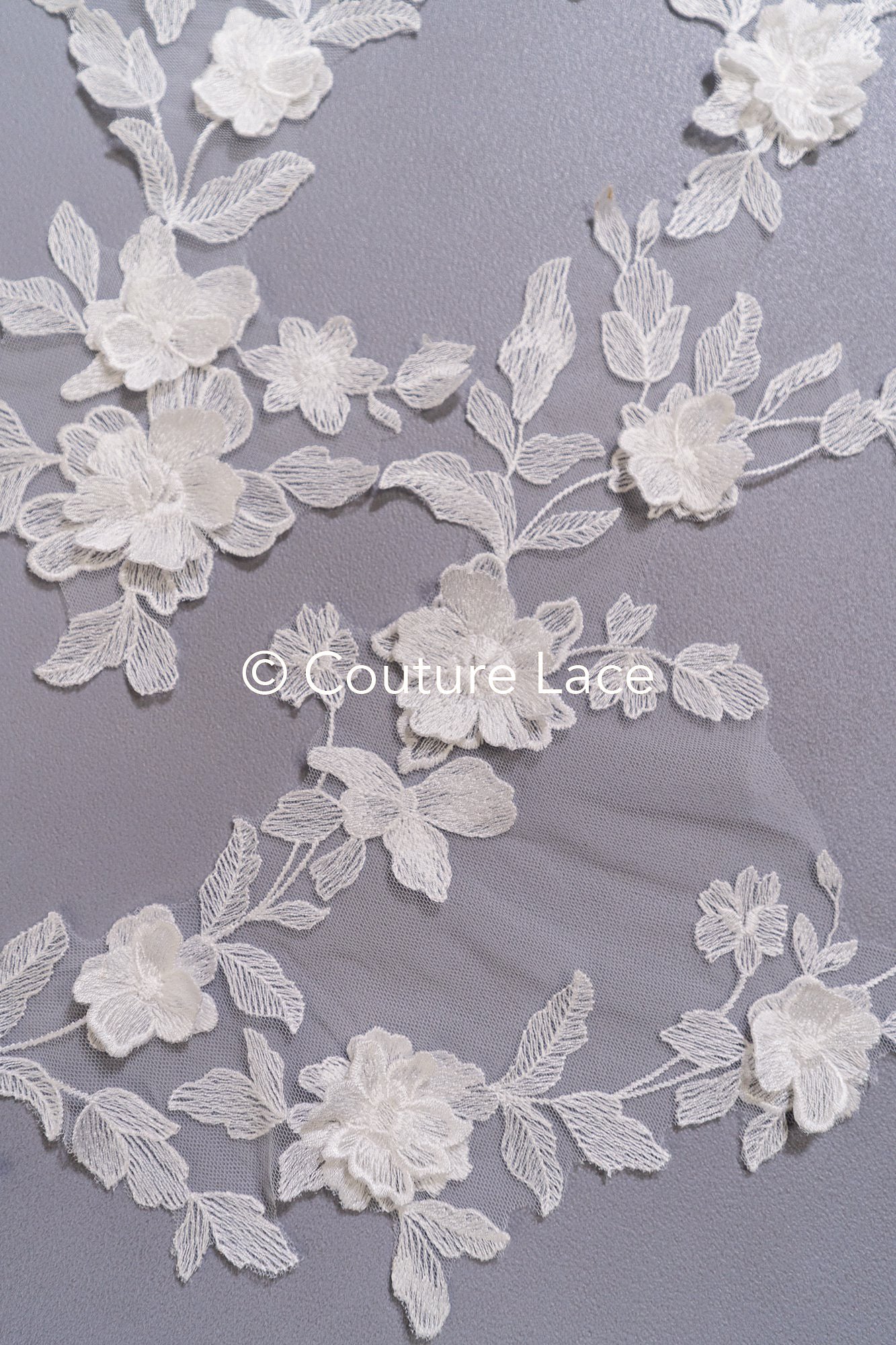 Romantic 3D flower appliqués for wedding dresses/ bridal lace flowers // A25-477