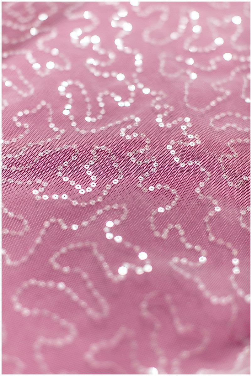 Fine sequin lace/ sequin tulle fabric for wedding dresses/ off-white lace with sequins// L17-076P