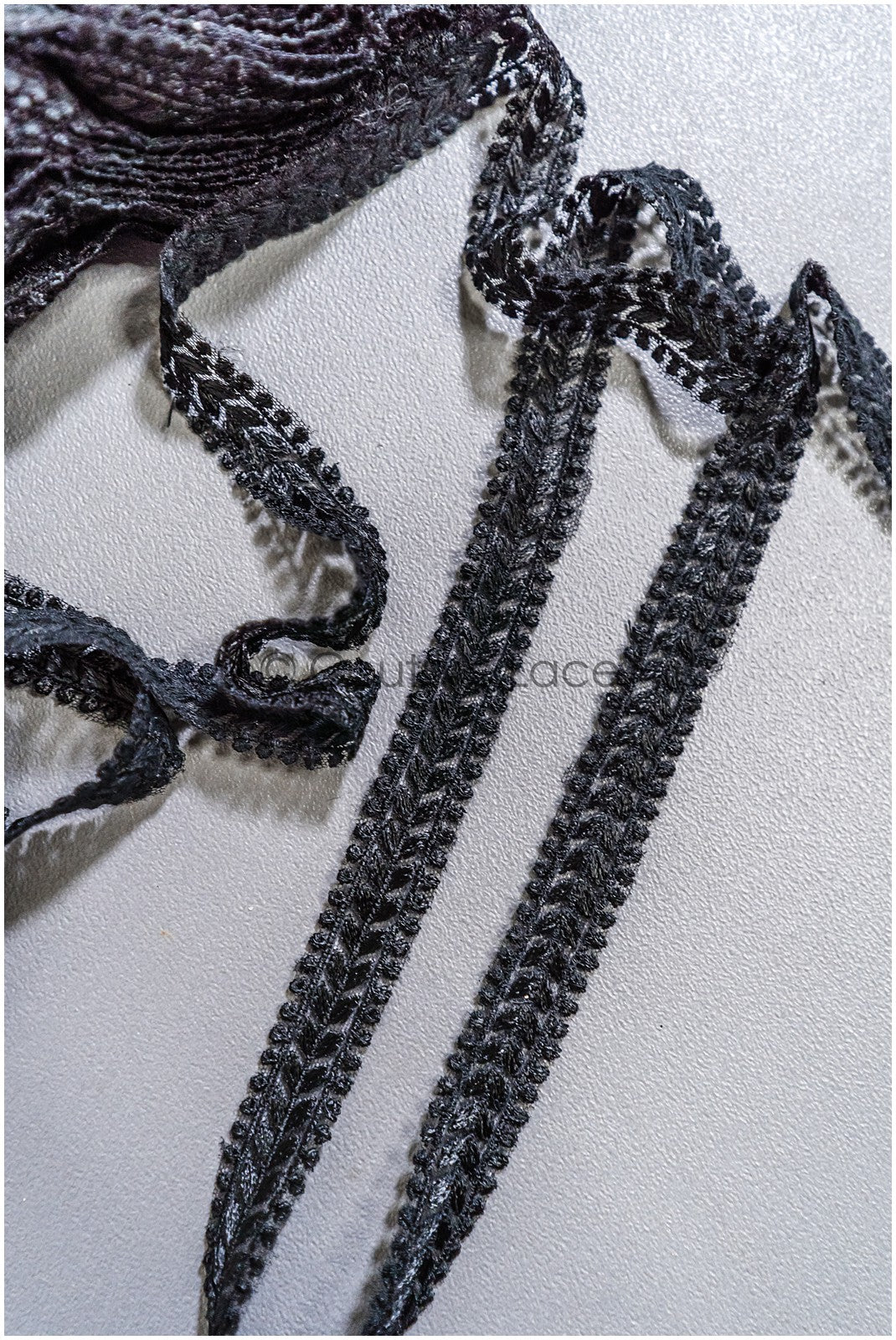 Brautspitze Borte Schwarz/ Spitzenborte/ Brautgürtel Borte/ Spitzenborte für Brautkleid// T24-154