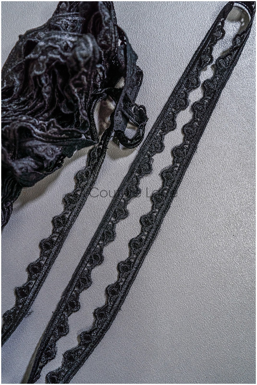 Brautspitze Borte Schwarz/ Spitzenborte schwarz/ Braut Borte/ Spitzenborte für Abendkleid// T24-156