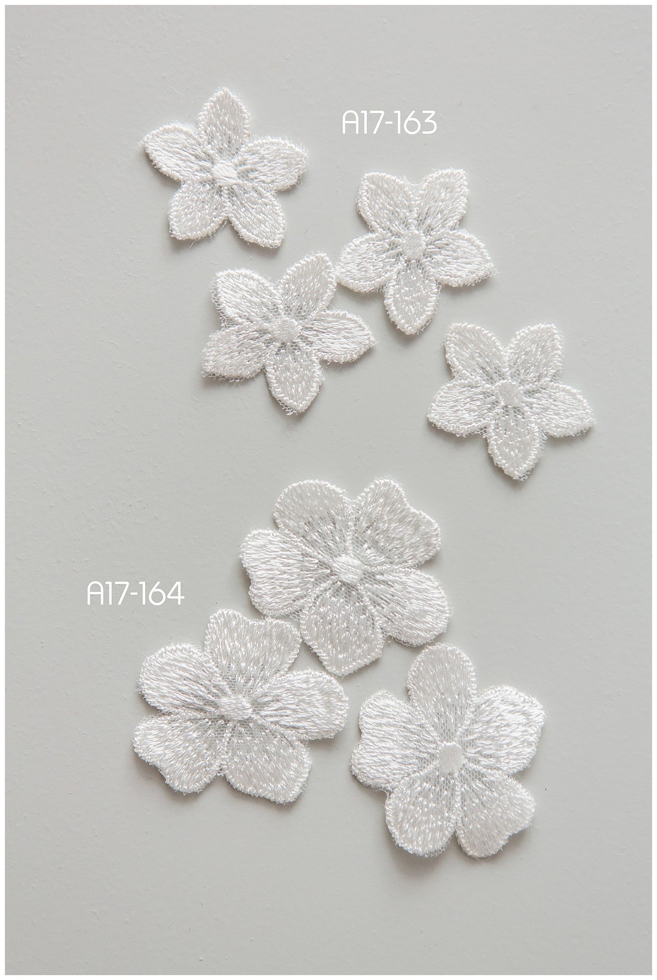 20pcs. 3D lace flowers for sewing/ 3D flower lace applique/ wedding dress lace applique/ bridal lace// A17-163R