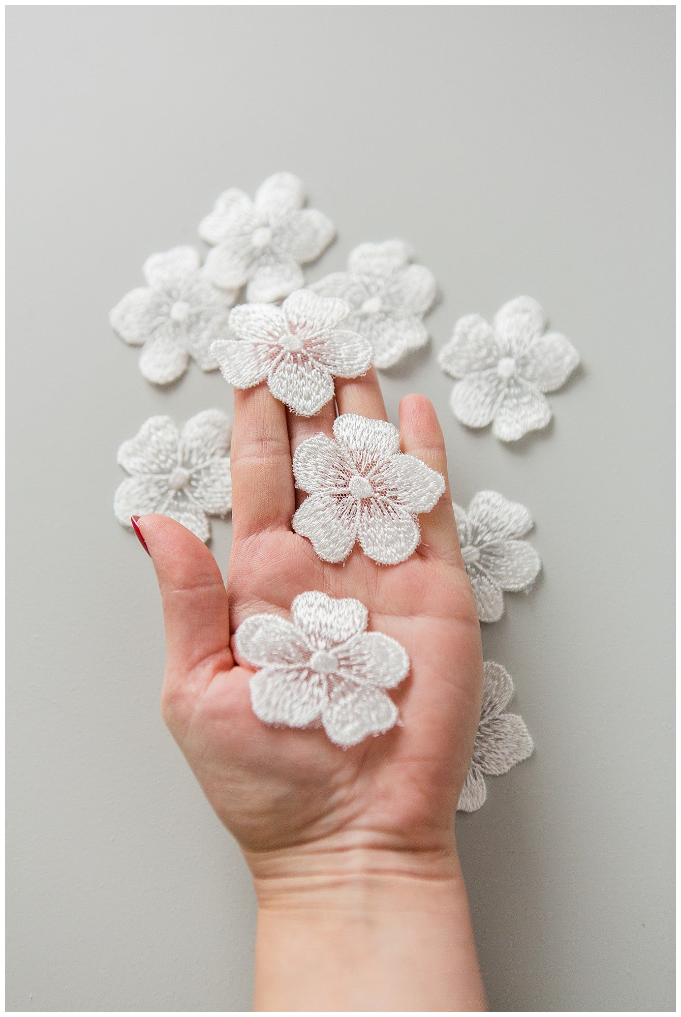 20pcs. 3D lace flowers for sewing/ 3D flower lace applique/ wedding dress lace applique/ bridal lace// A17-163R