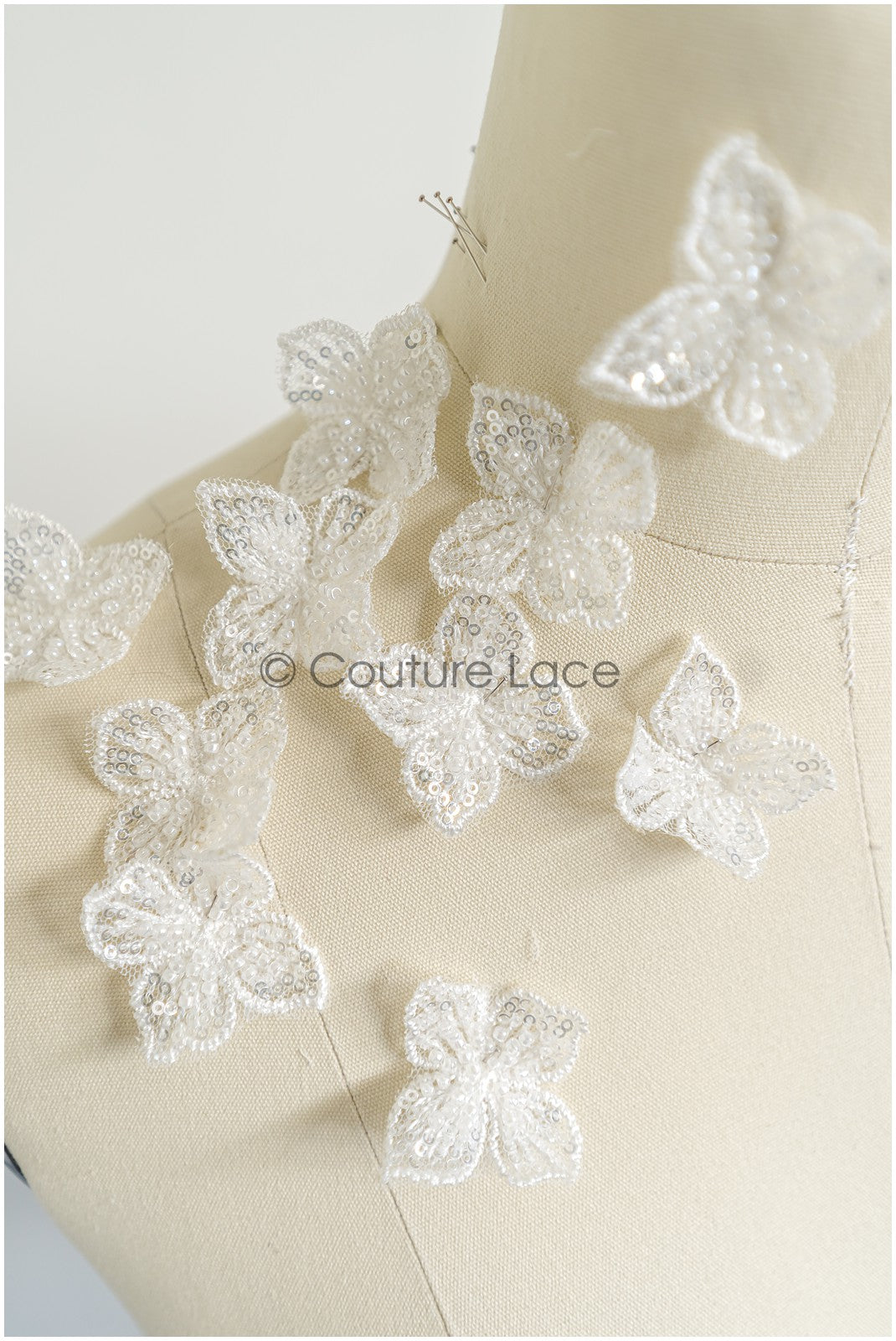 10pcs. Lace flowers for sewing/ 3D flower lace applique/ wedding dress lace applique/ bridal lace// A22-254