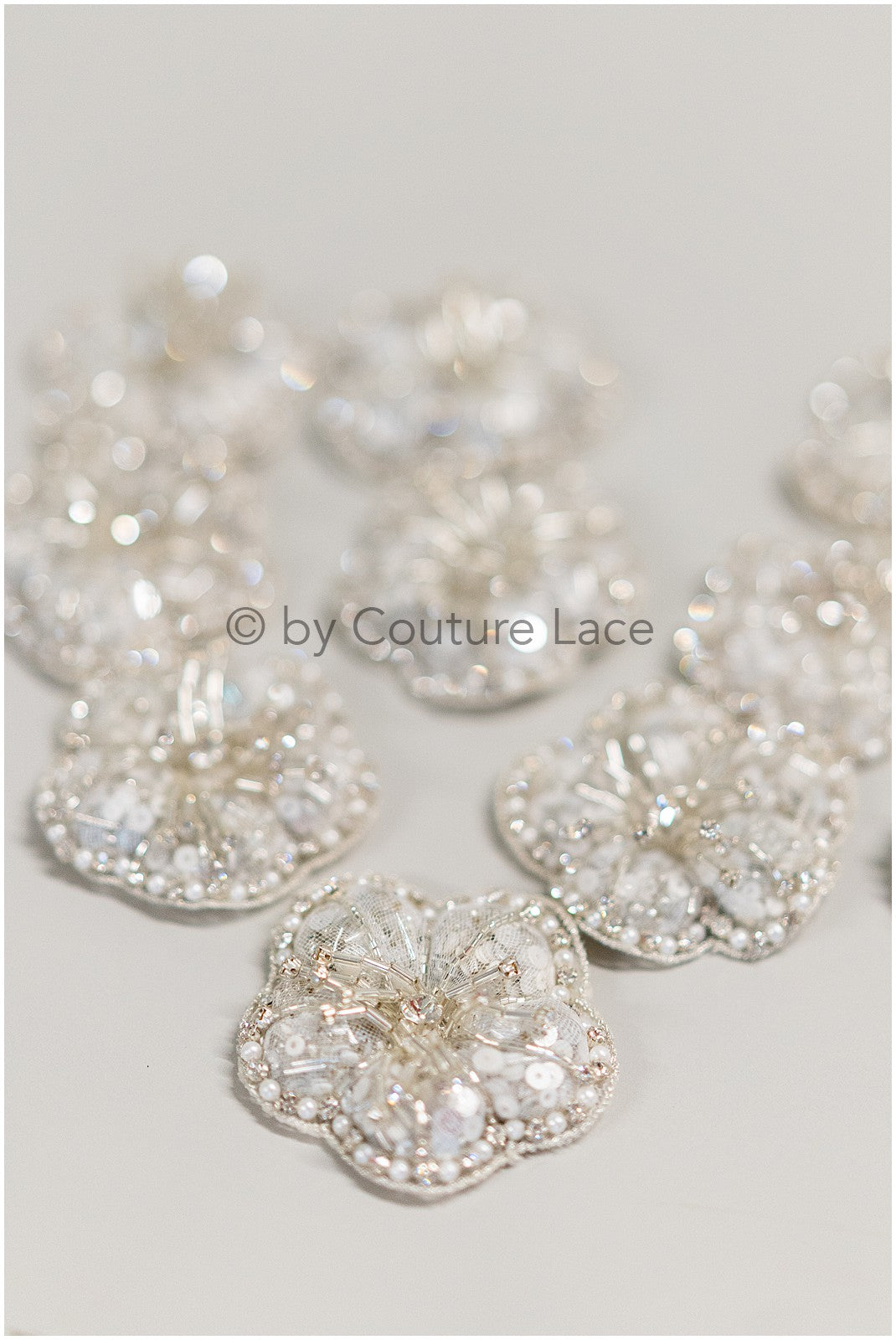 1Stk schwere Perlen 3D Kristall Blume, 3d Perlen Kleid Panels, Braut Diamant Blumen, Brautschleier 3d Blumen, funkelnde Perlen Blume// E-038G-1STK