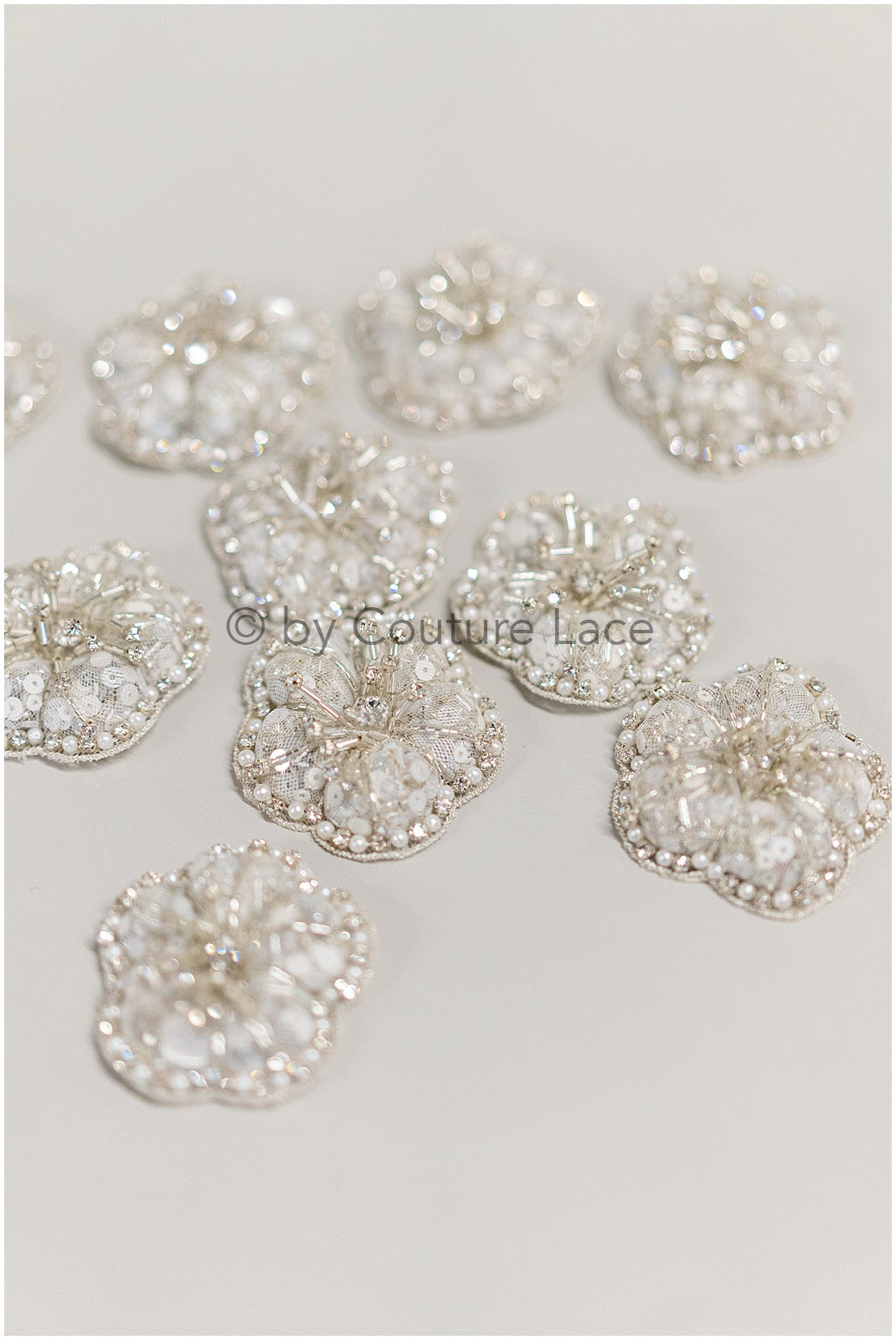 1Stk schwere Perlen 3D Kristall Blume, 3d Perlen Kleid Panels, Braut Diamant Blumen, Brautschleier 3d Blumen, funkelnde Perlen Blume// E-038K-1STK