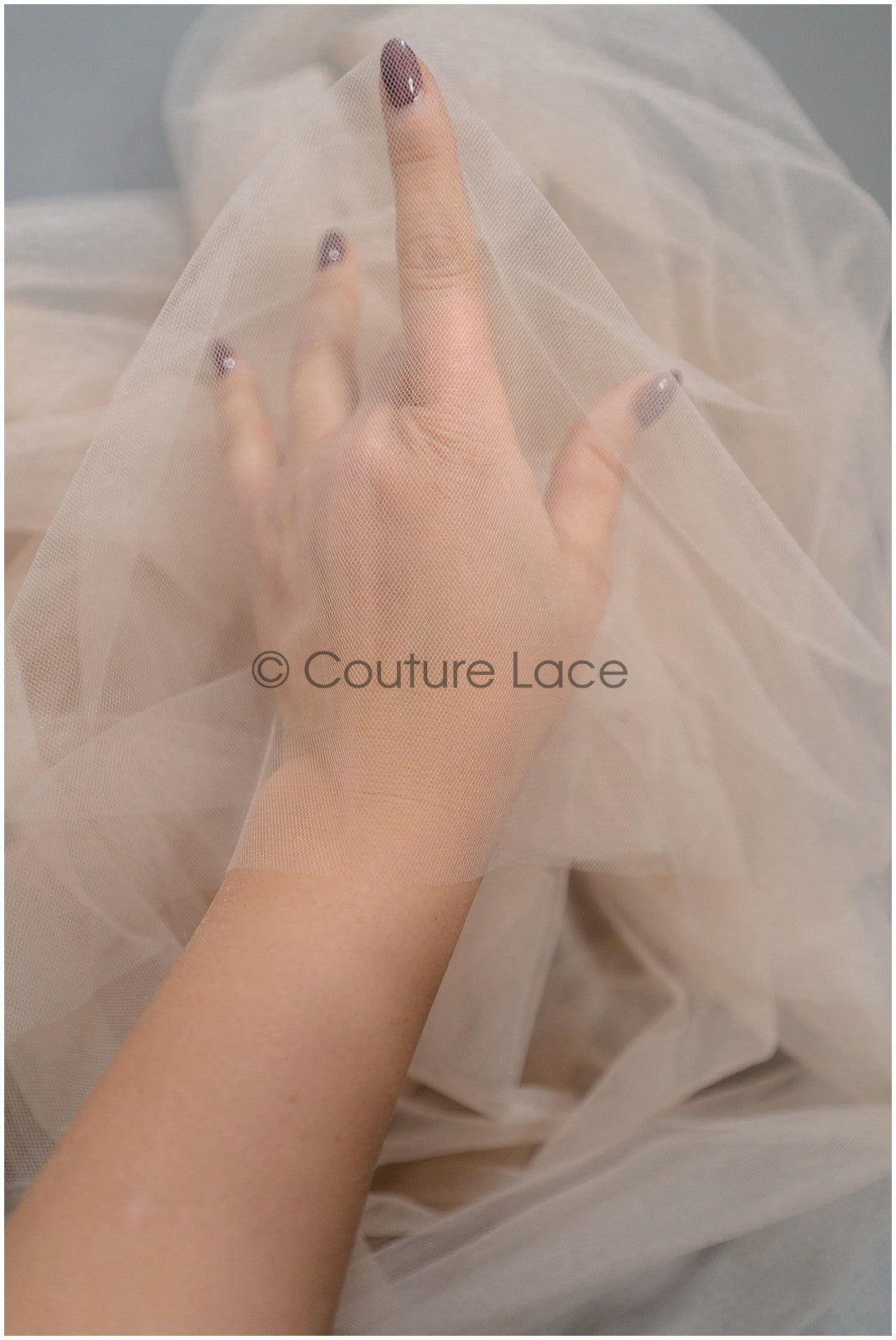 Soft Nude - 160cm wide very soft tulle fabric for bridal veils and wedding dresses/ soft net fabric// R-137-66