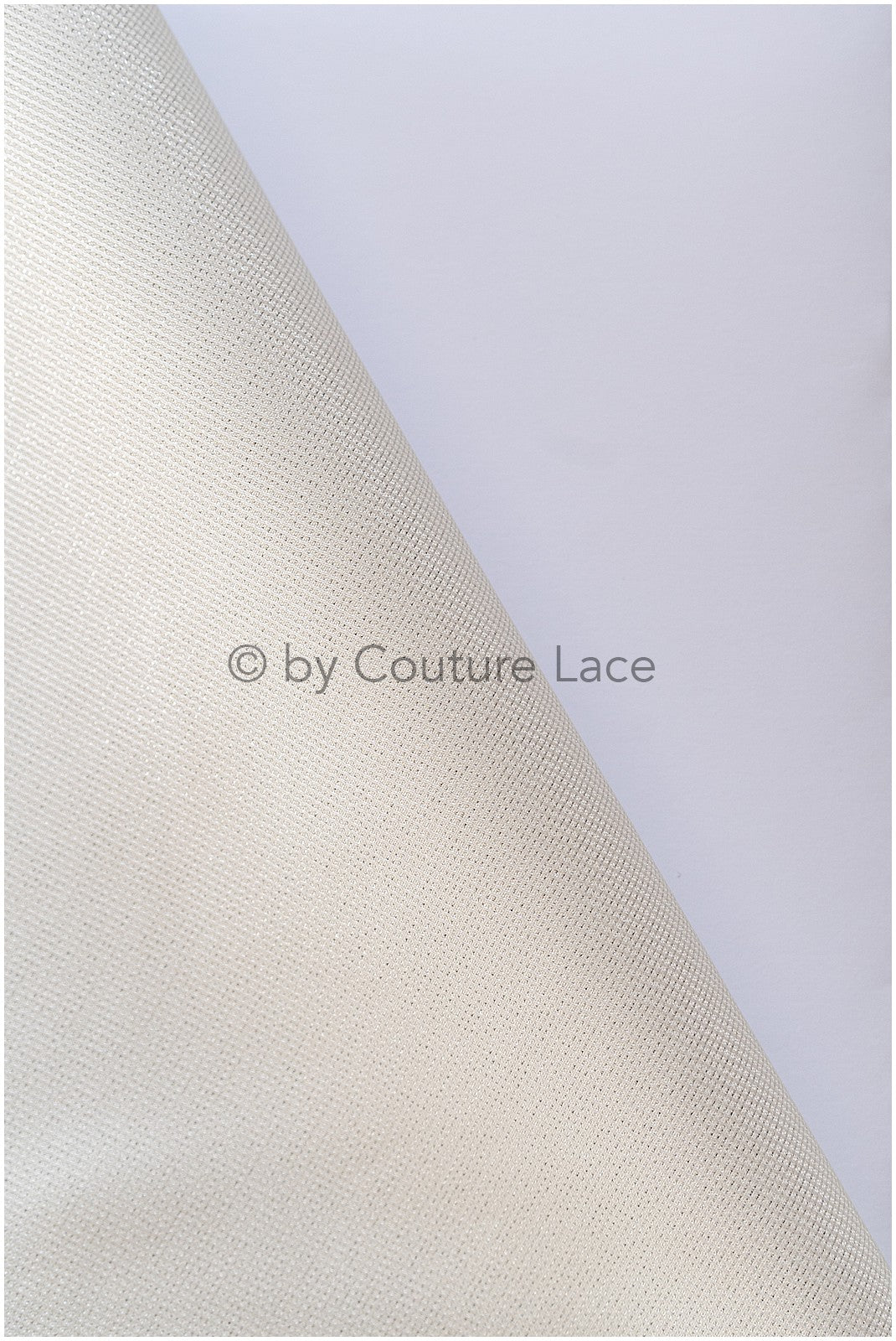 Structured Mikado Fabric Off-White with Silver Lyrex Threads – Perfect for Princess Wedding Dresses & Decoration// R-136