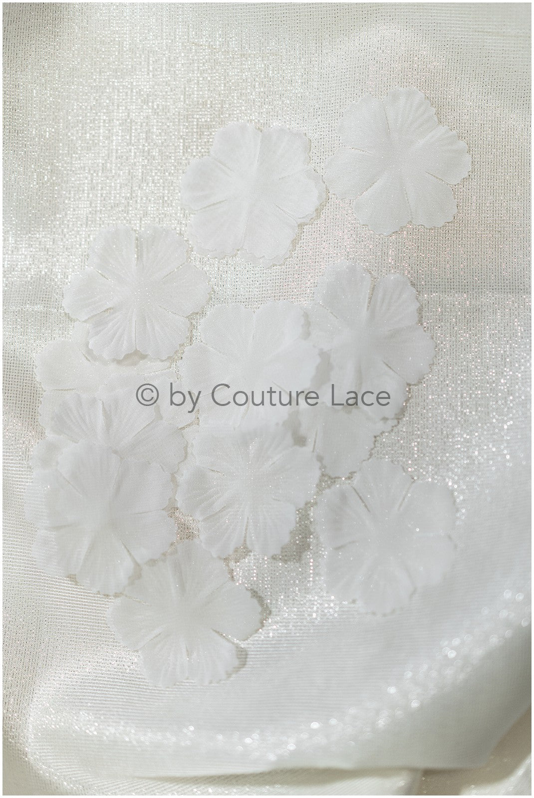 15 pcs. wedding dress lace applique/ applique/ 3D pearl flower applique/ patch// A24-402
