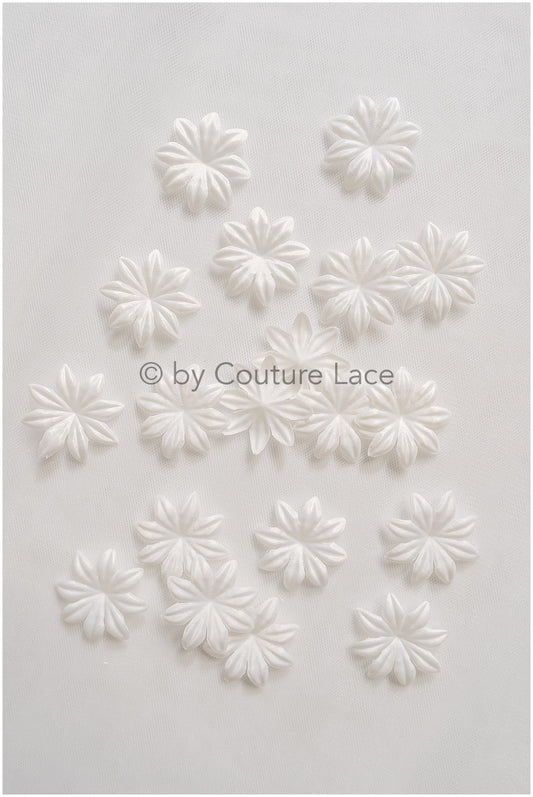 11g. Fleurs de dentelle 3D/ Coudre sur des fleurs 3D/ Applique de dentelle de fleurs 3D/ Applique de dentelle de robe de mariée// A24-444