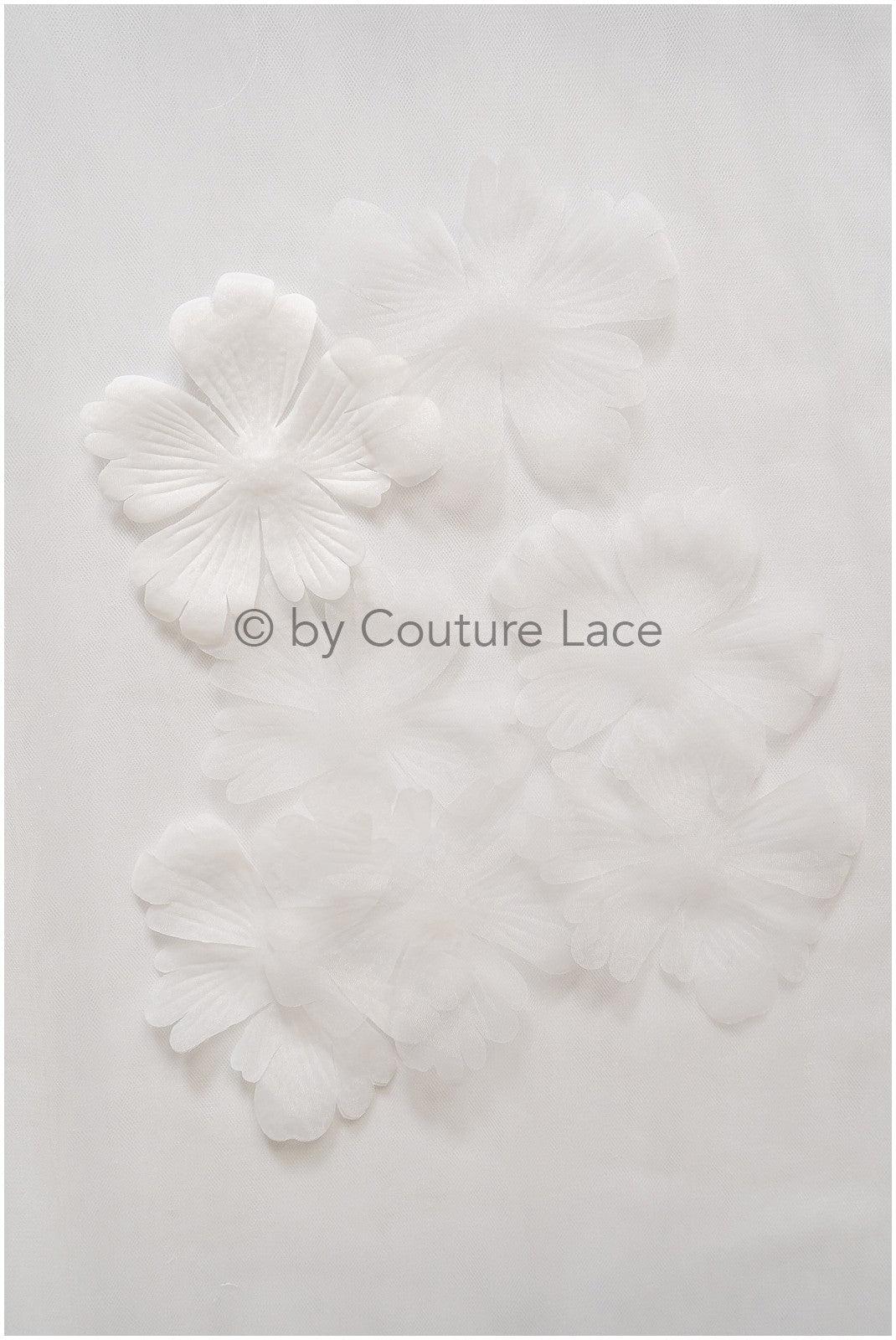 18g. 3D lace flowers/ 3D flowers sew on/ 3D flowers lace applique/ wedding dress lace applique// A24-450
