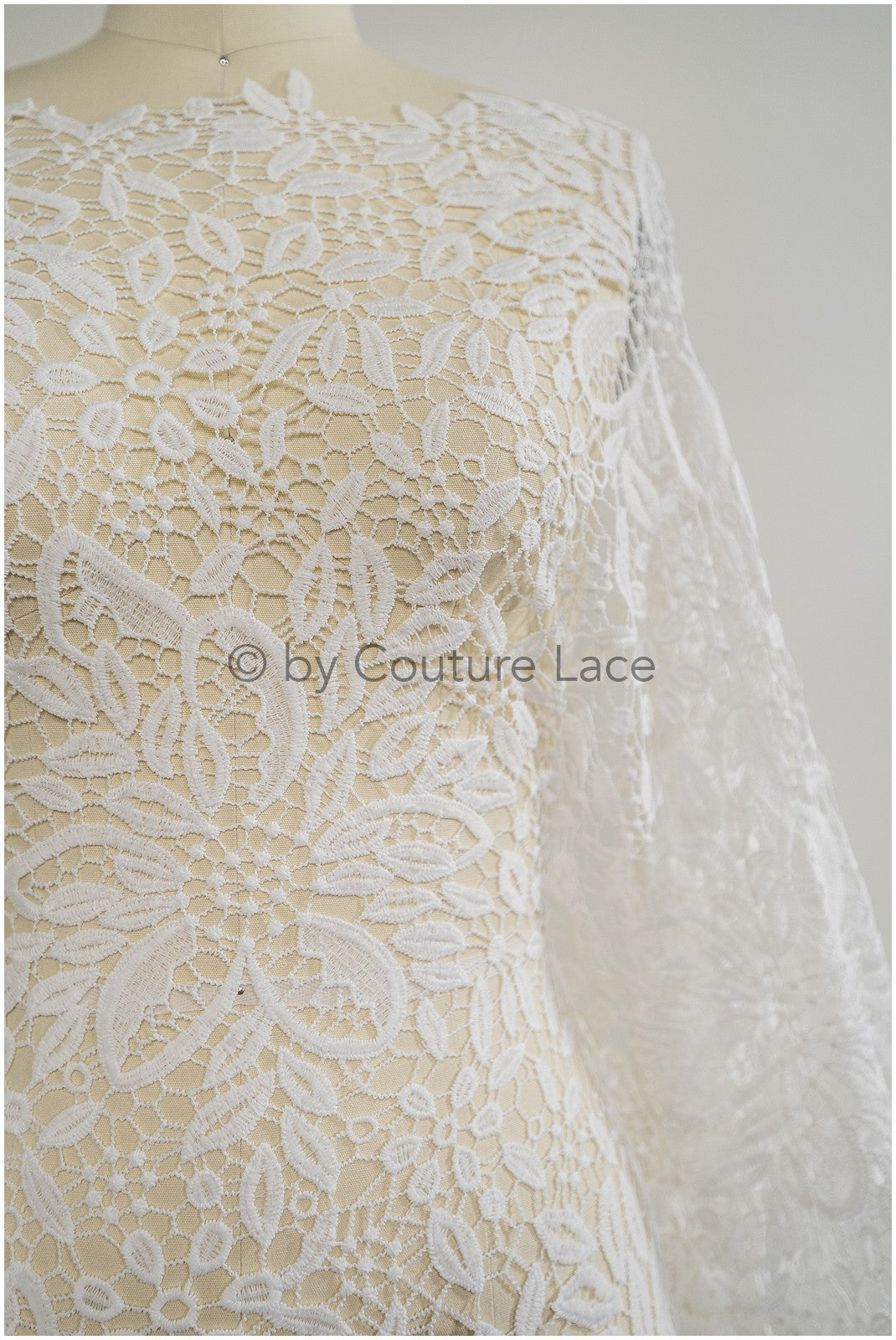 1.2 Meter Häkelspitzenstoff, Boho-Spitzenstoff, Guipure-Boho-Braut-Spitze, Boho-Hochzeitskleidstoffe, Vintage-Braut-Spitze, Makramee-Spitze// L20-088N