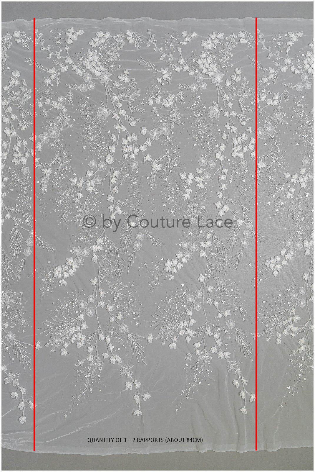 Handperlen-Brautspitze, 3D-Blumen-Spitzenstoff, luxuriöse schwere Perlen-Hochzeitskleid-Spitze, Designer-Couture-Spitze// L22-525(1E=85cm)