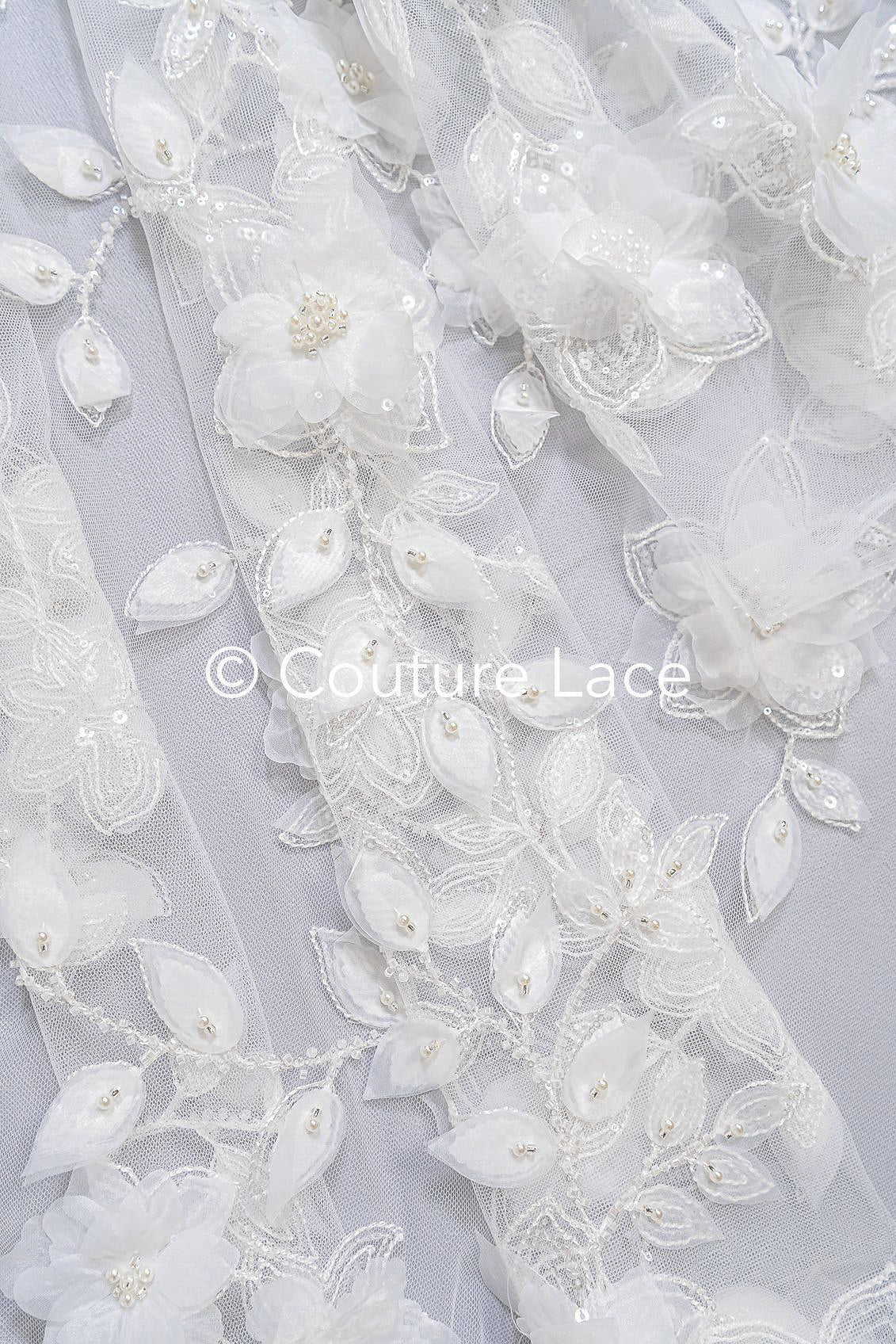 Exquisite Florale Spitze für Brautkleider, Jäckchen und Hochzeitsaccessoires // L25-717