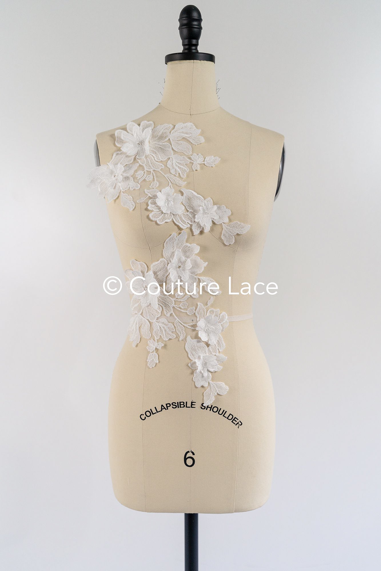 Romantic 3D flower appliqués for wedding dresses/ bridal lace flowers // A25-478