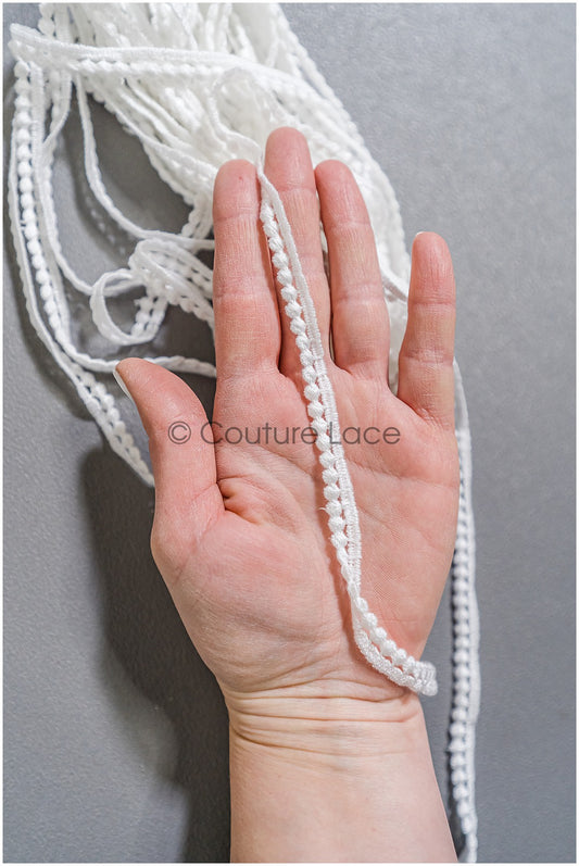 9yds/ Garniture en dentelle Boho/ Garniture en dentelle à pois/ Garniture en dentelle guipure de mariée avec point/ Garniture en dentelle de coton// T22-161