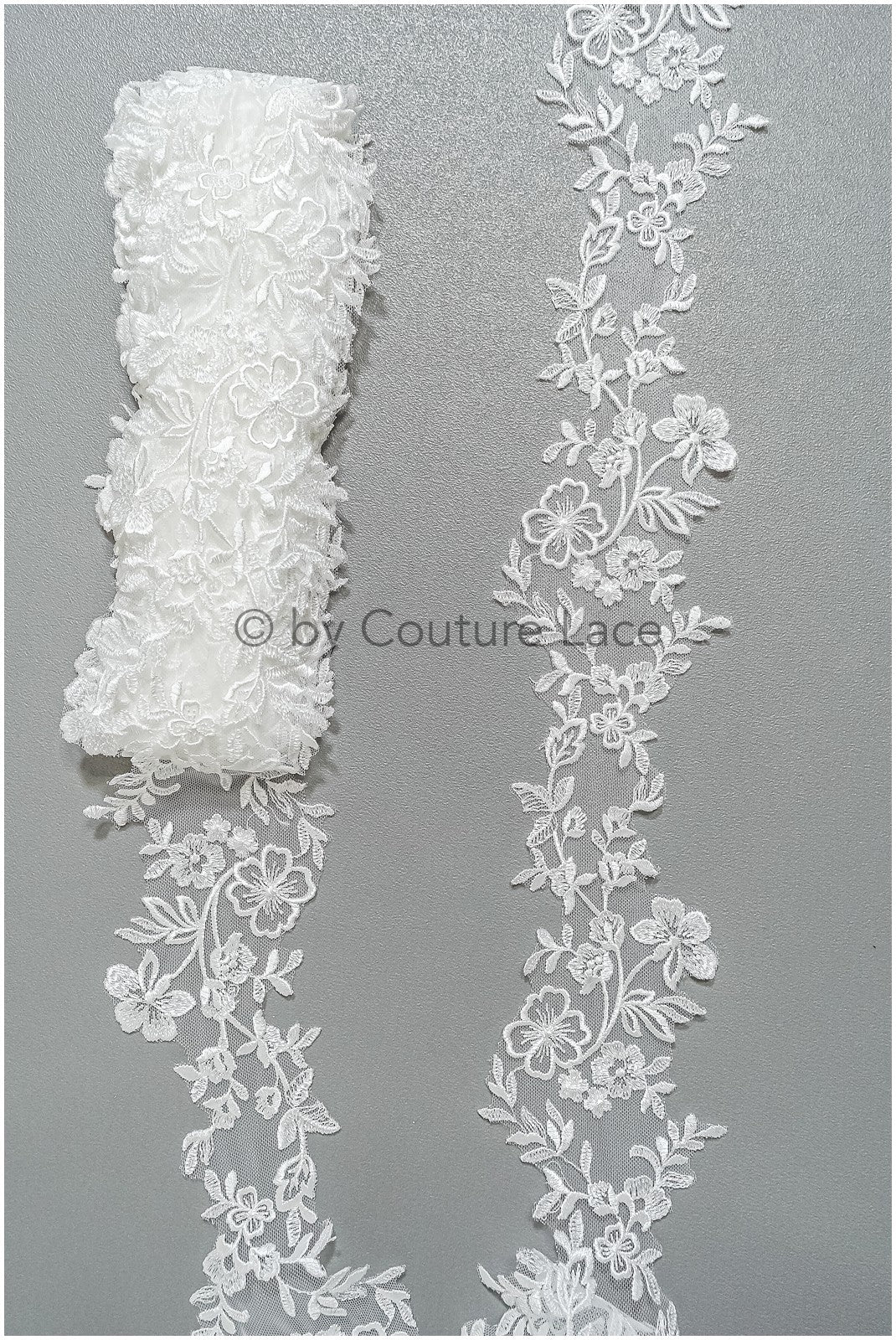 Brautspitze Borte Weiß/ Spitzenborte off-white / Braut Borte/ Spitzenborte für Brautkleid// T24-225