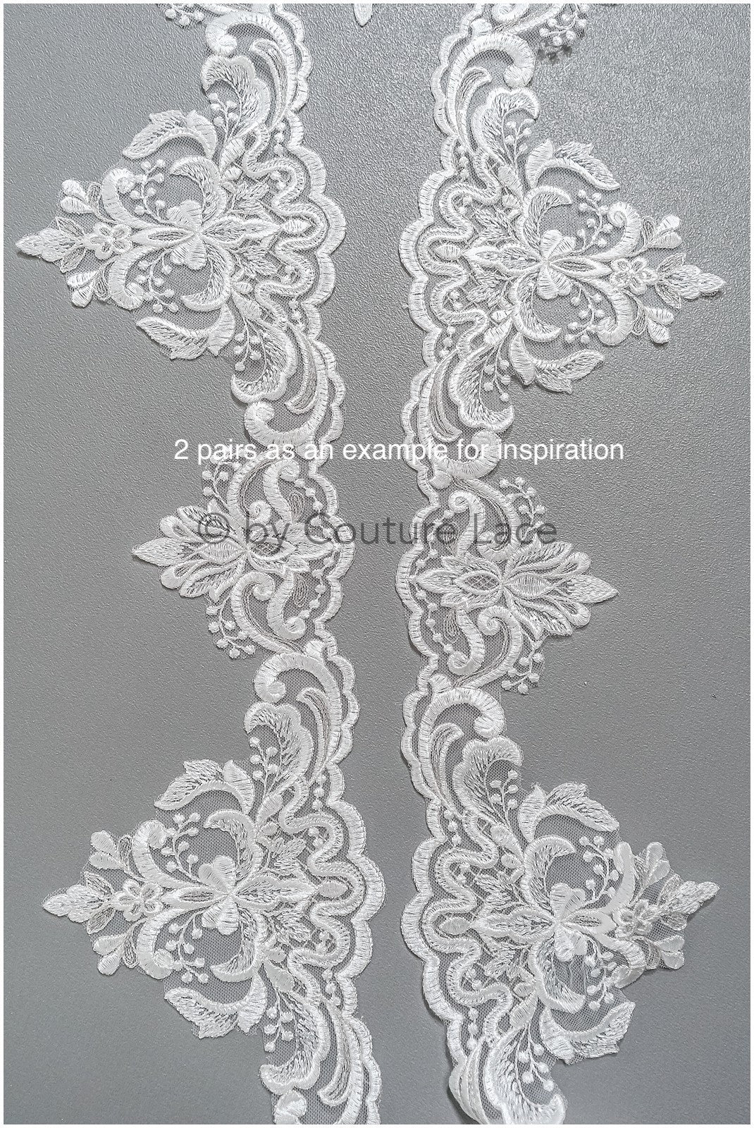 Brautspitze Borte Weiß/ Spitzenborte off-white / Braut Borte/ Spitzenborte für Brautkleid// T24-227