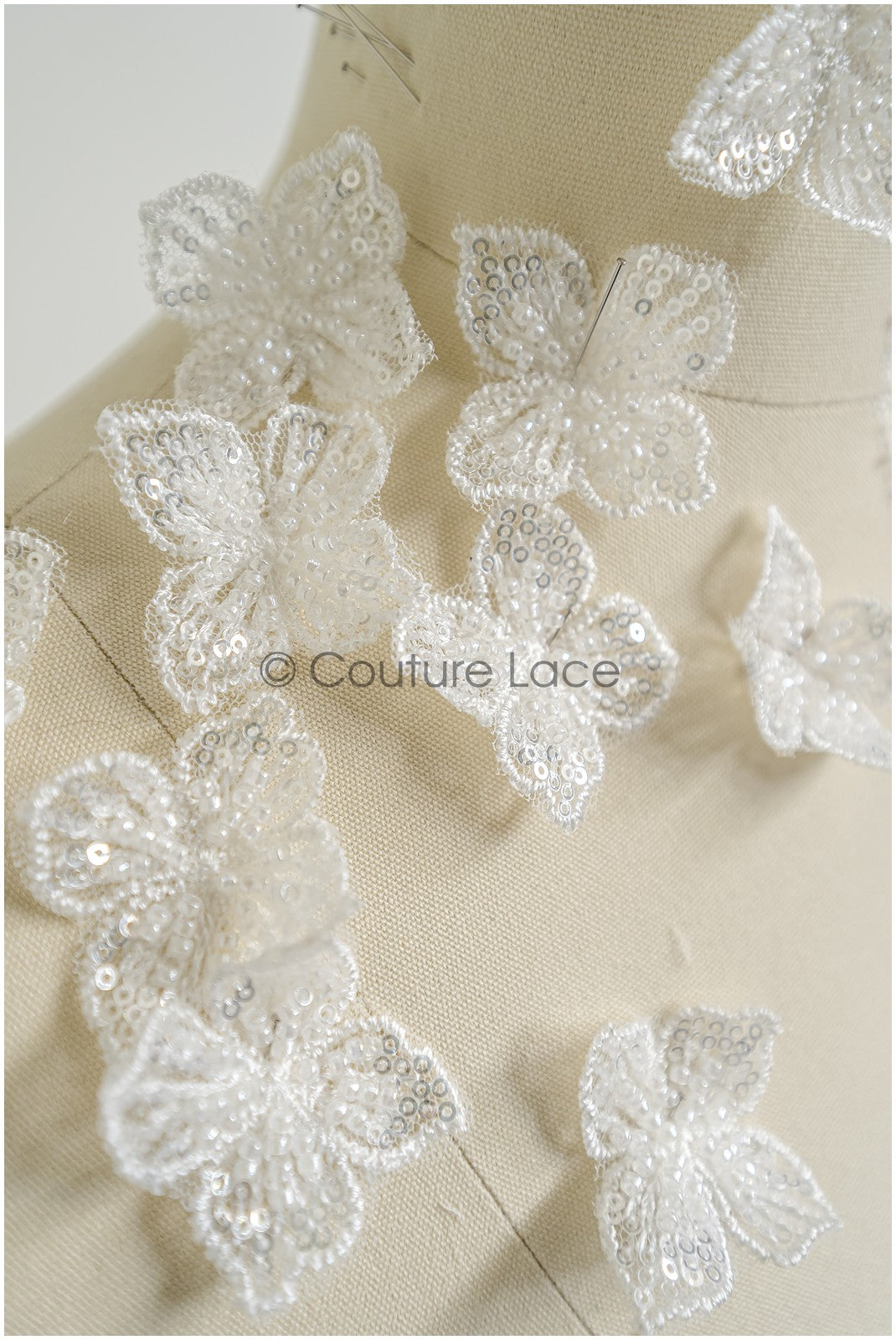10pcs. Lace flowers for sewing/ 3D flower lace applique/ wedding dress lace applique/ bridal lace// A22-254