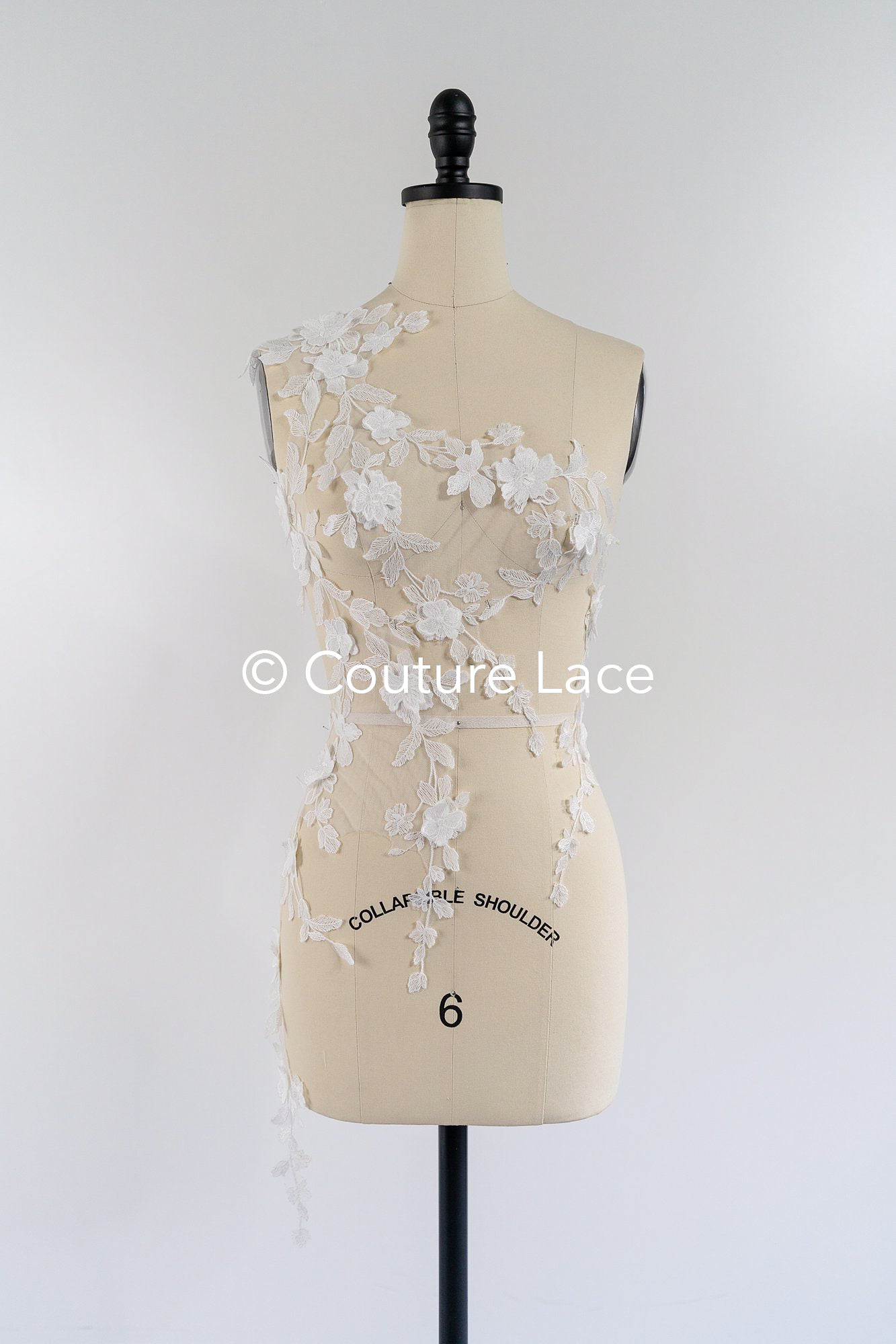Romantic 3D flower appliqués for wedding dresses/ bridal lace flowers // A25-477