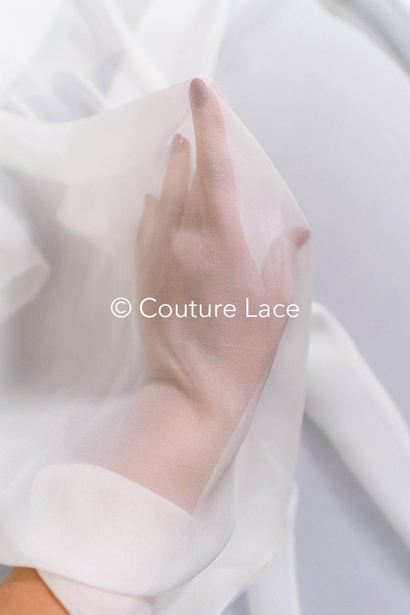 Silk Chiffon 6MM – Elegant, transparent fabric for wedding dresses made of real silk // R-132