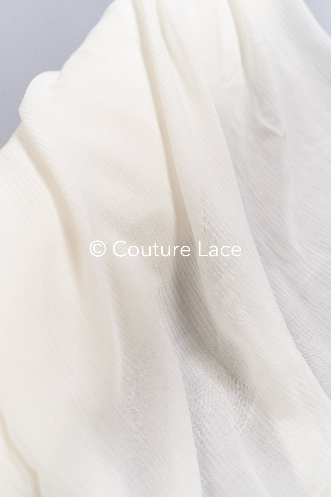 50% silk/ 50% viscose - crinkle chiffon/ crash chiffon for wedding dresses, silk scarves & nightwear // R-133
