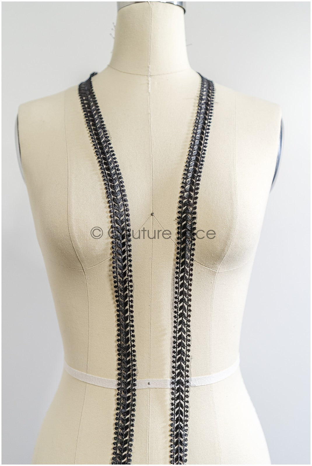 Brautspitze Borte Schwarz/ Spitzenborte/ Brautgürtel Borte/ Spitzenborte für Brautkleid// T24-154