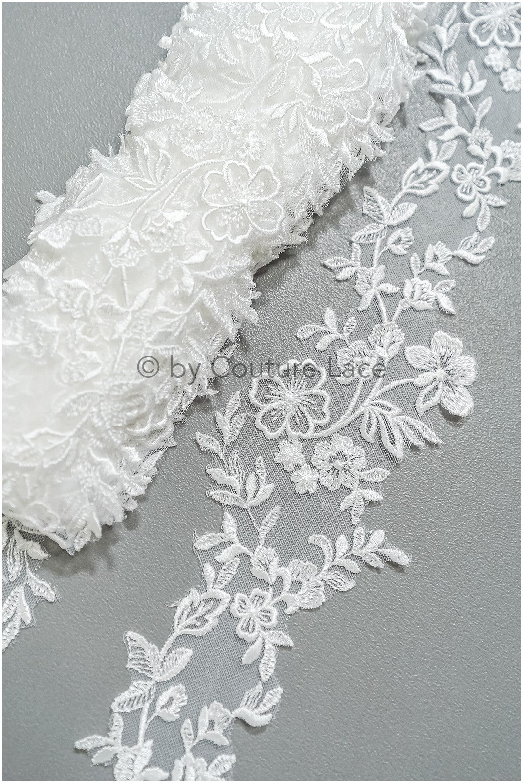 Brautspitze Borte Weiß/ Spitzenborte off-white / Braut Borte/ Spitzenborte für Brautkleid// T24-225