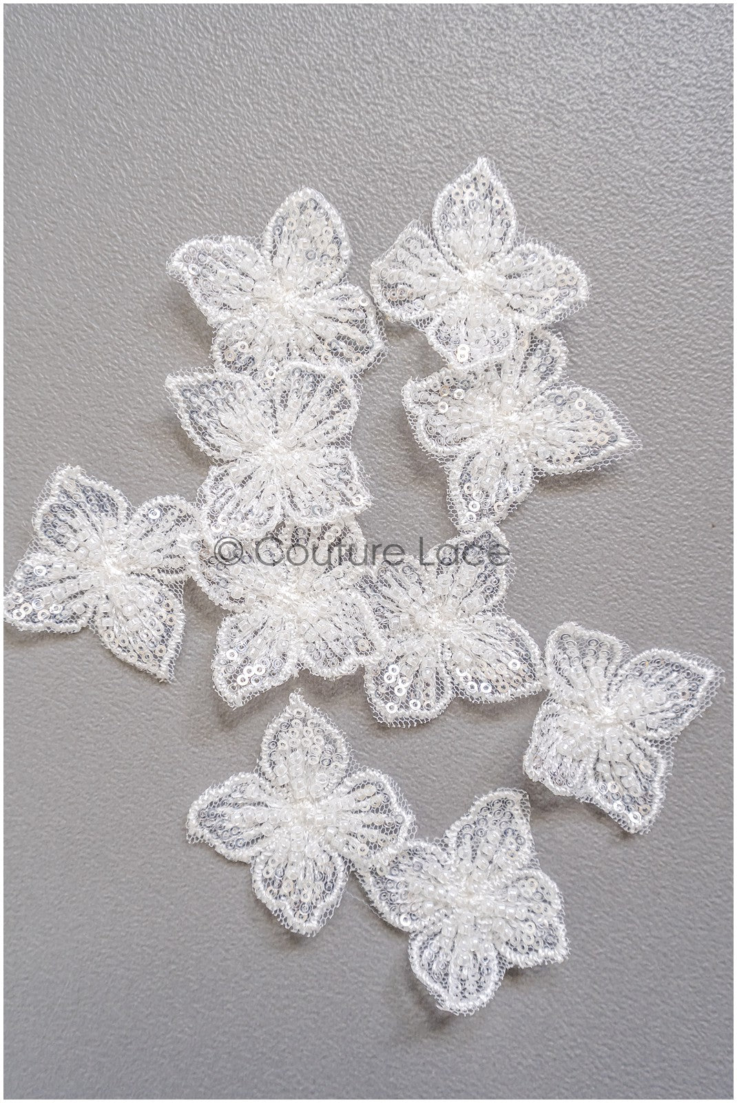 10pcs. Lace flowers for sewing/ 3D flower lace applique/ wedding dress lace applique/ bridal lace// A22-254