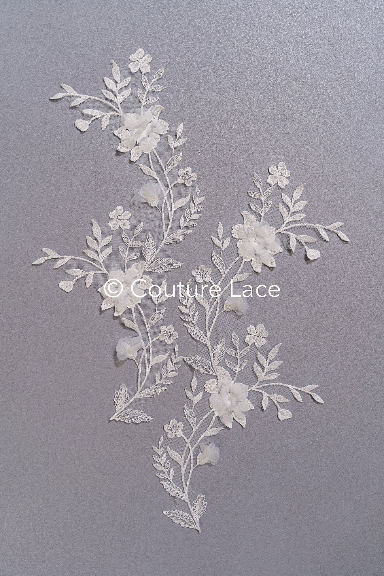 3D Blumen Applikationen für Brautkleider // A25-473