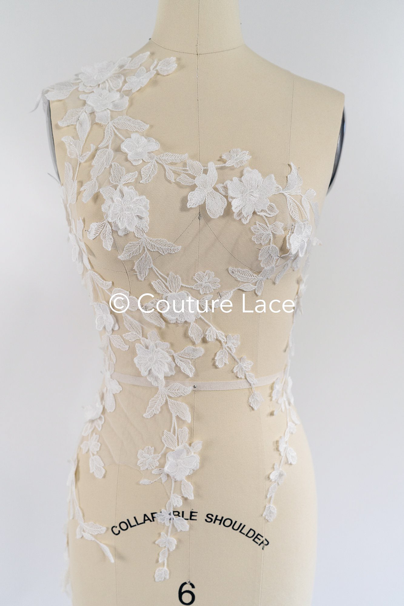 Romantic 3D flower appliqués for wedding dresses/ bridal lace flowers // A25-477