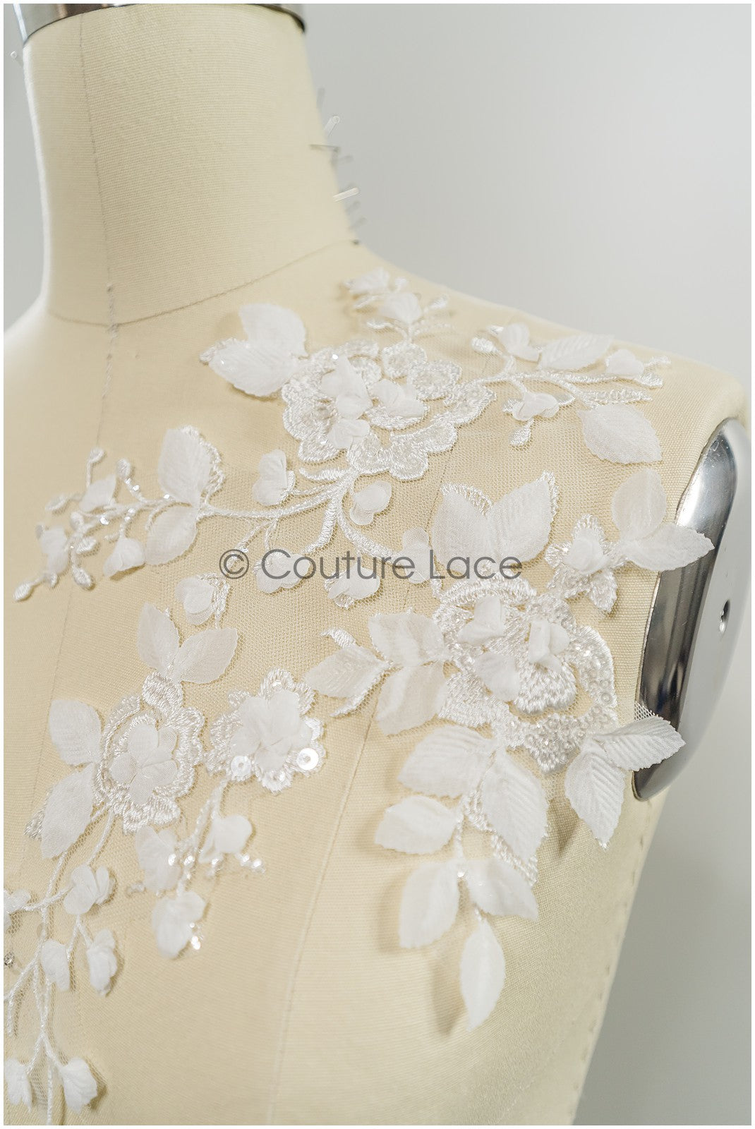 3D Blumen Spitzen Applikation, 3D Brautkleid Spitze, SpitzenBlume Applikation, Spitzen Applikation, 3D Brautkleid Spitzen Applikation, BrautSpitze Applikation, A21-240
